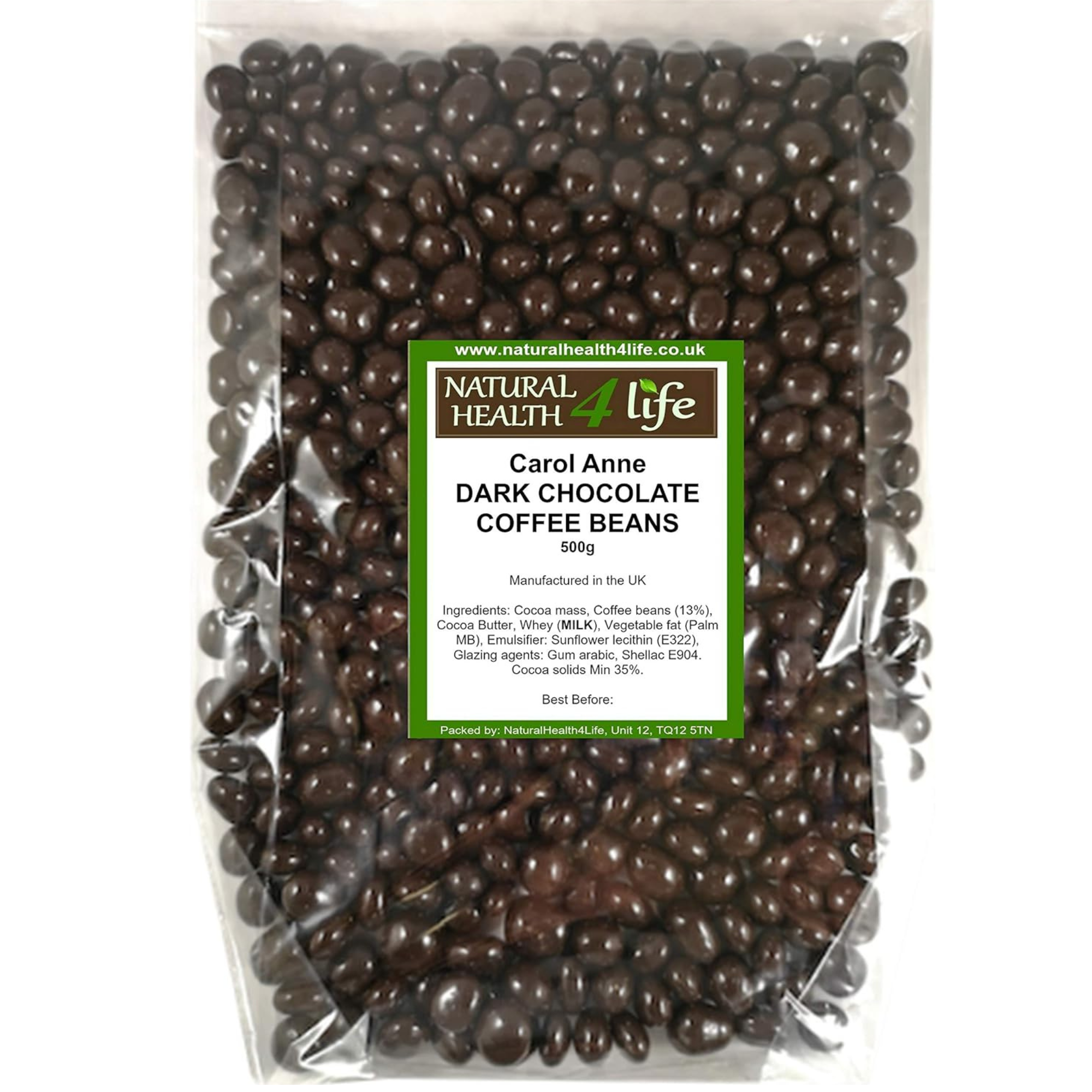 Carol Anne Dark Chocolate Coffee Beans – 500g Bag