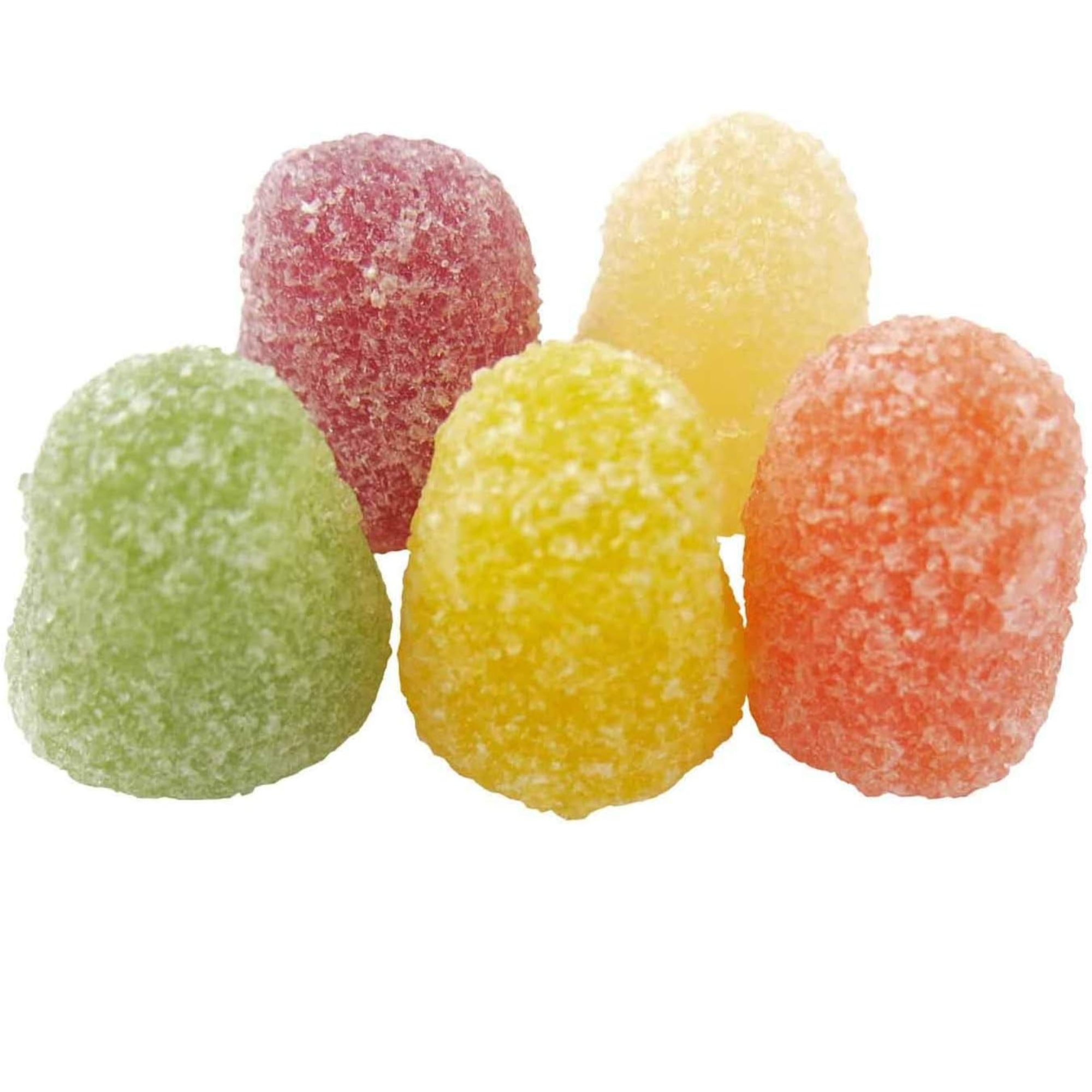 Sugar-coated fruit jelly sweets