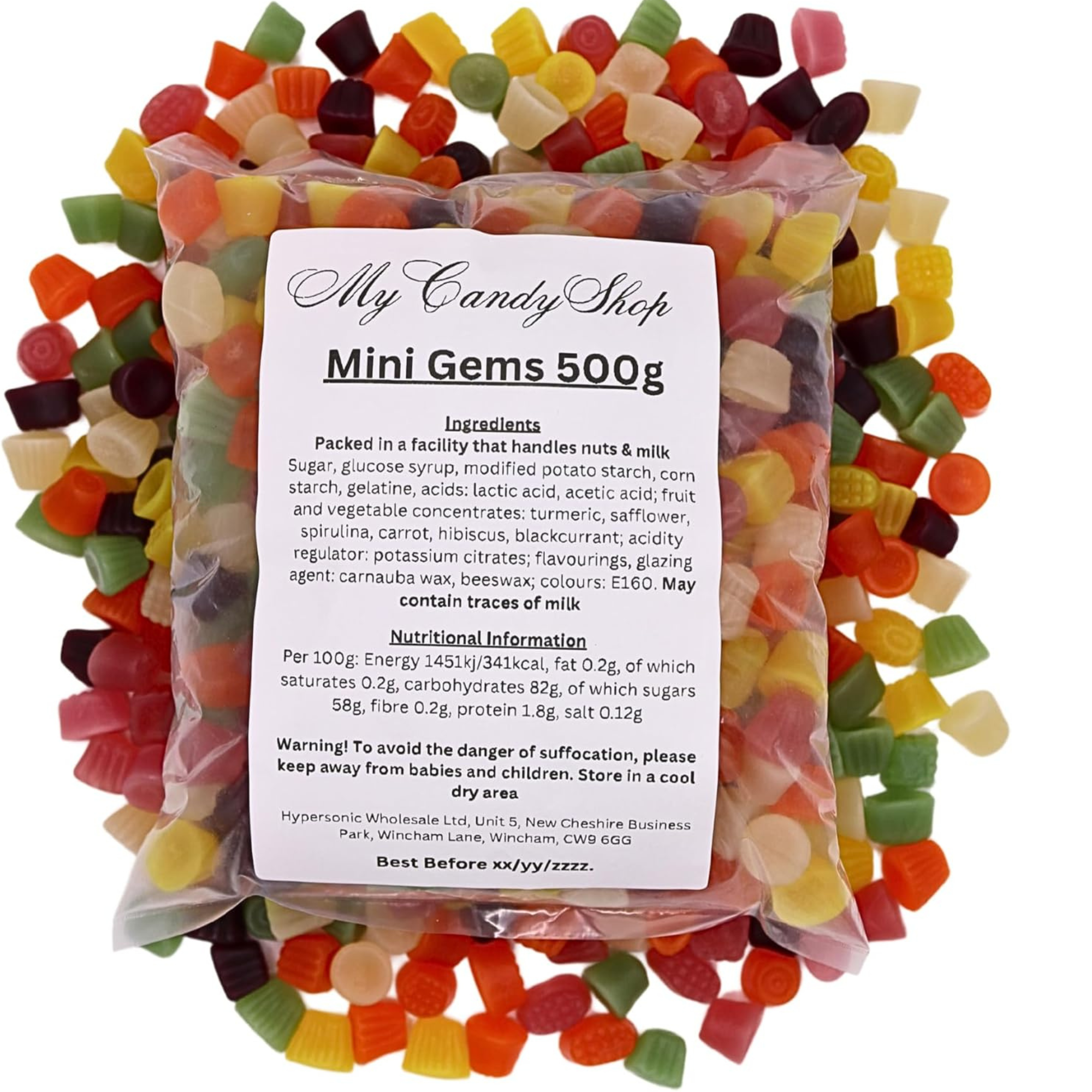 Delicious bag of mixed sweets