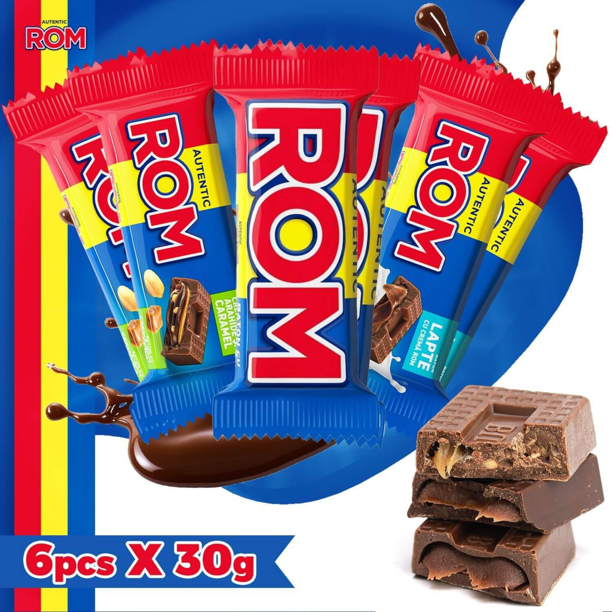 ROM chocolate bars 6pcs pack