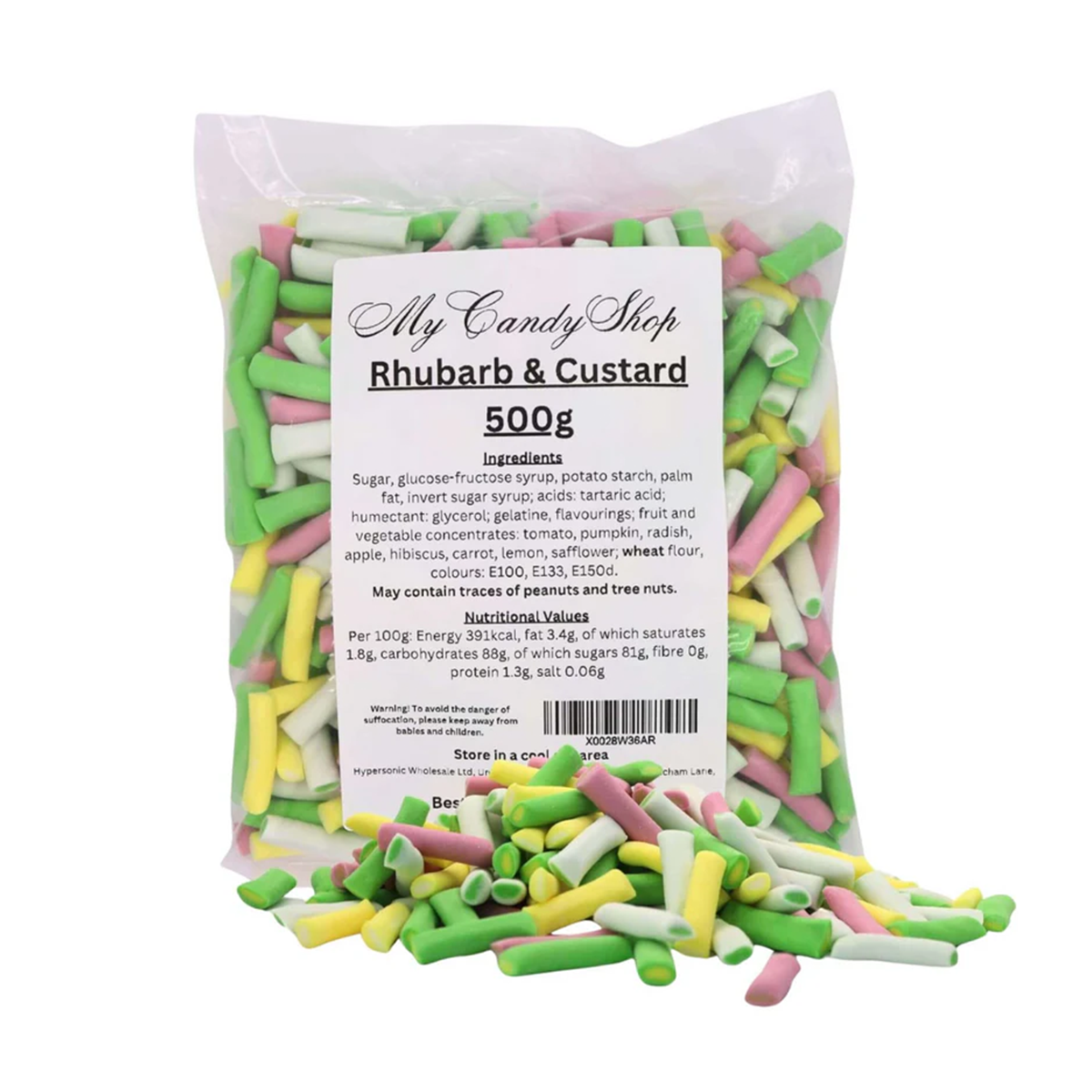 Vidal Rhubarb & Custard Chewy Retro Sweets