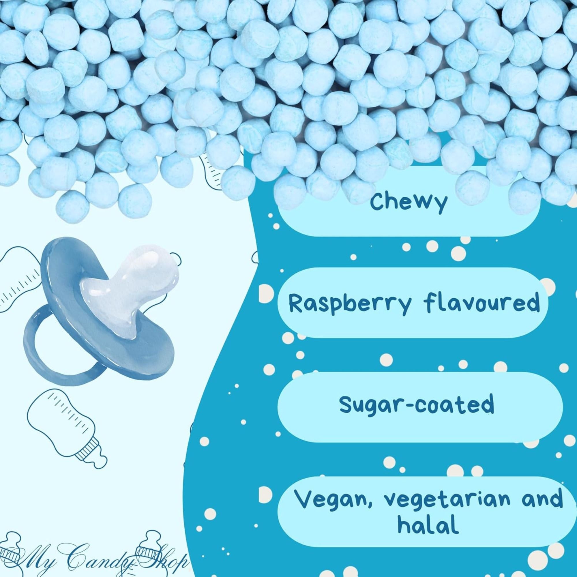 Vegan Blue Sweets Bundle – 3 x 500g Bags