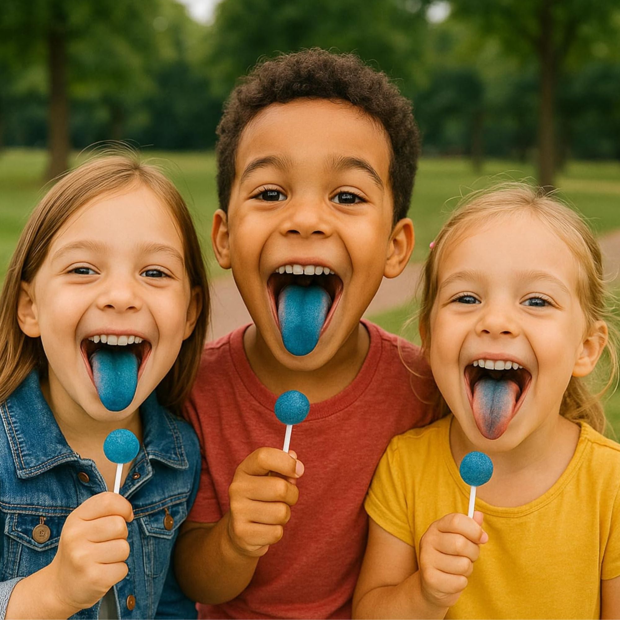 Blue Raspberry Sour Lollipops – 50 Pack