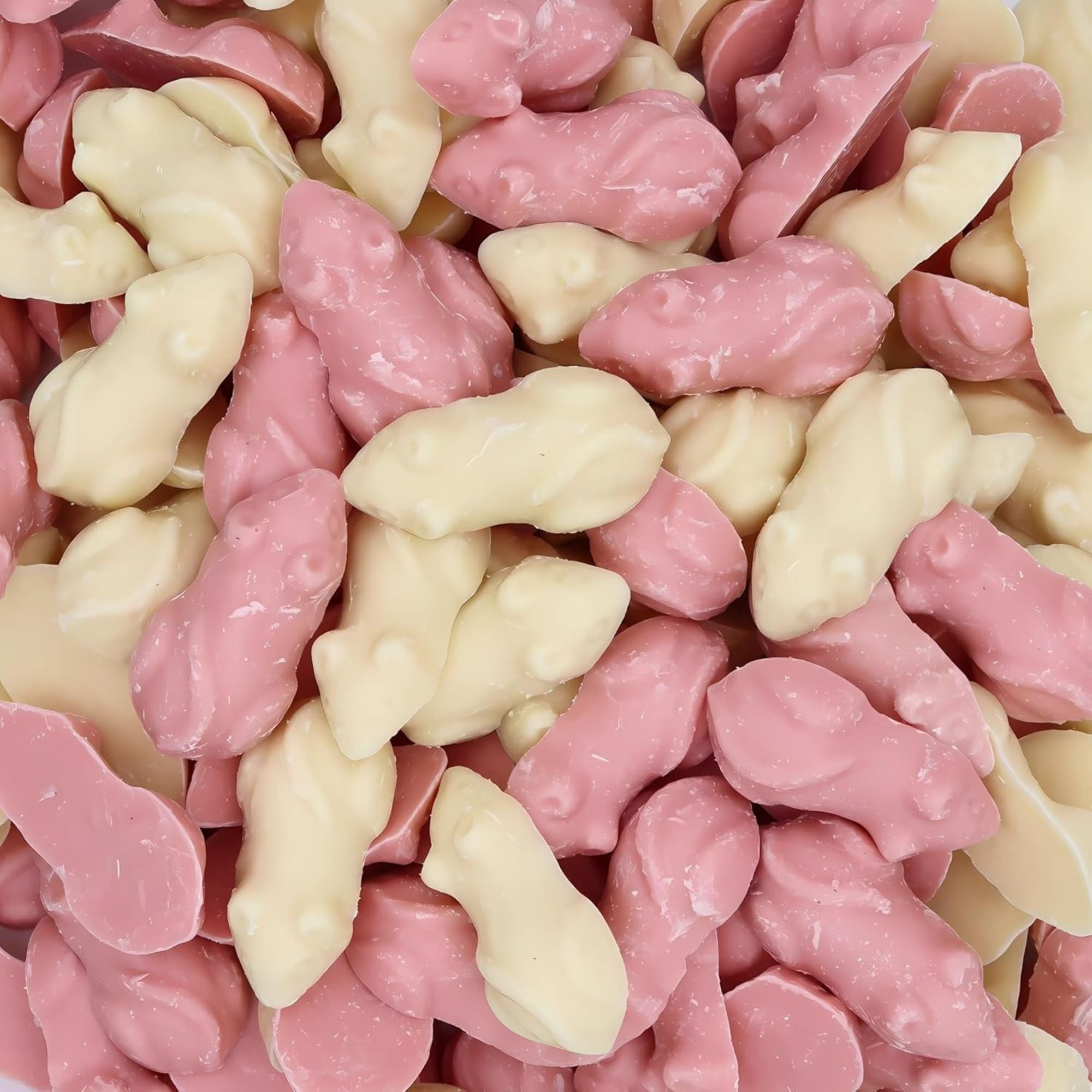 Pink & White Chocolate Mice – 1kg Bag