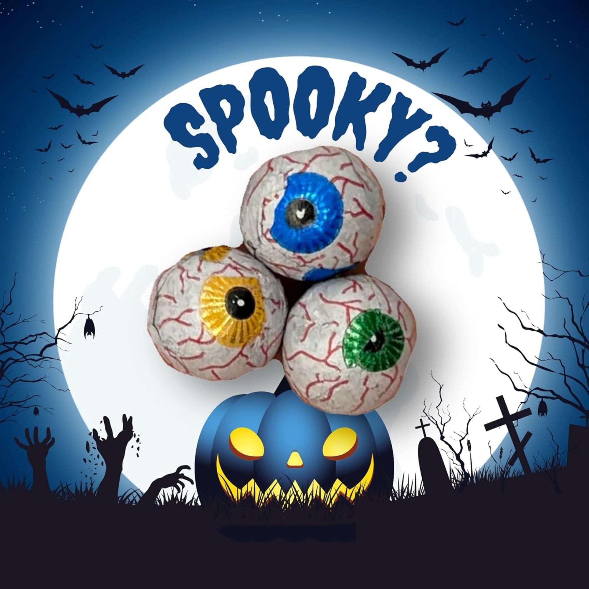 Halloween Chocolate Eyeballs – 250g Foil-Wrapped Milk Chocolates