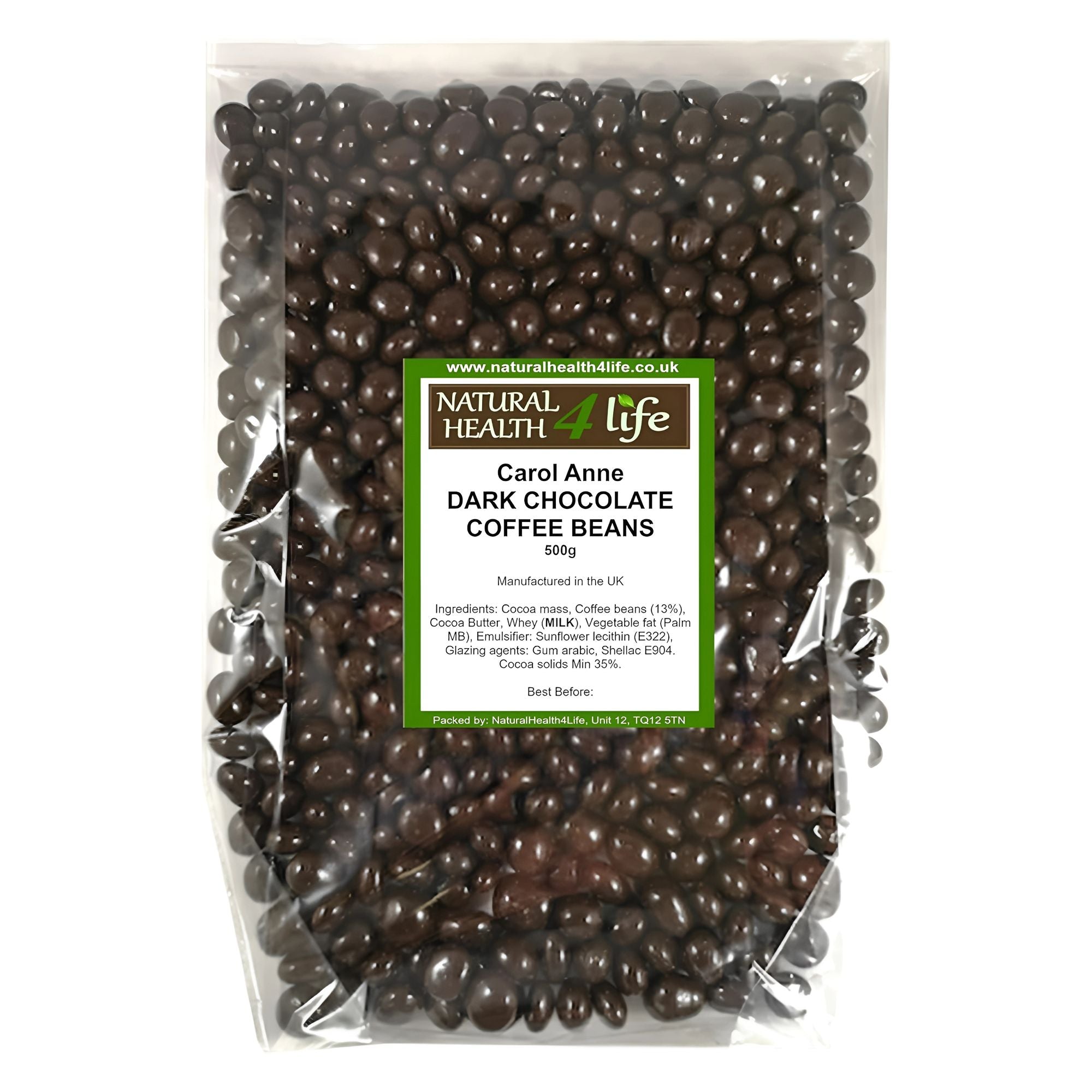 Carol Anne Dark Chocolate Coffee Beans – 500g Bag