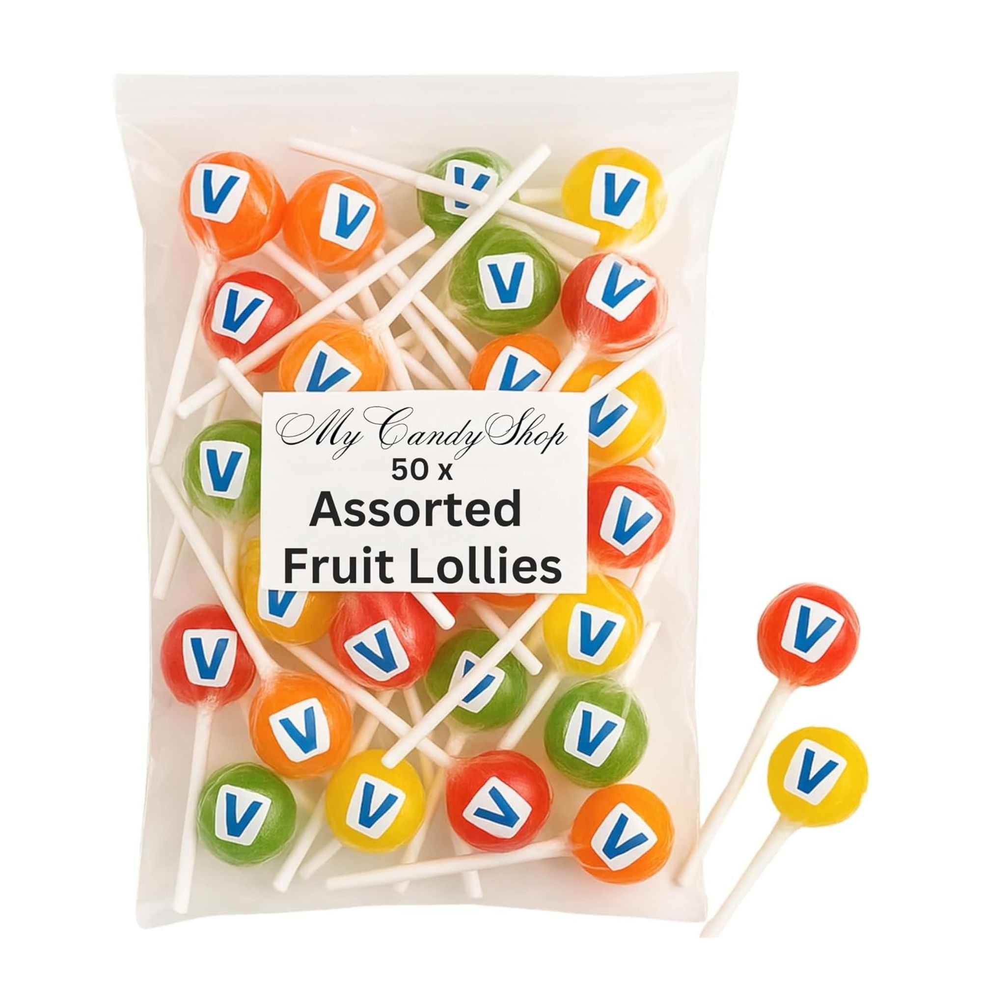 Assorted Sour Lollipops – 50 Pack Bulk