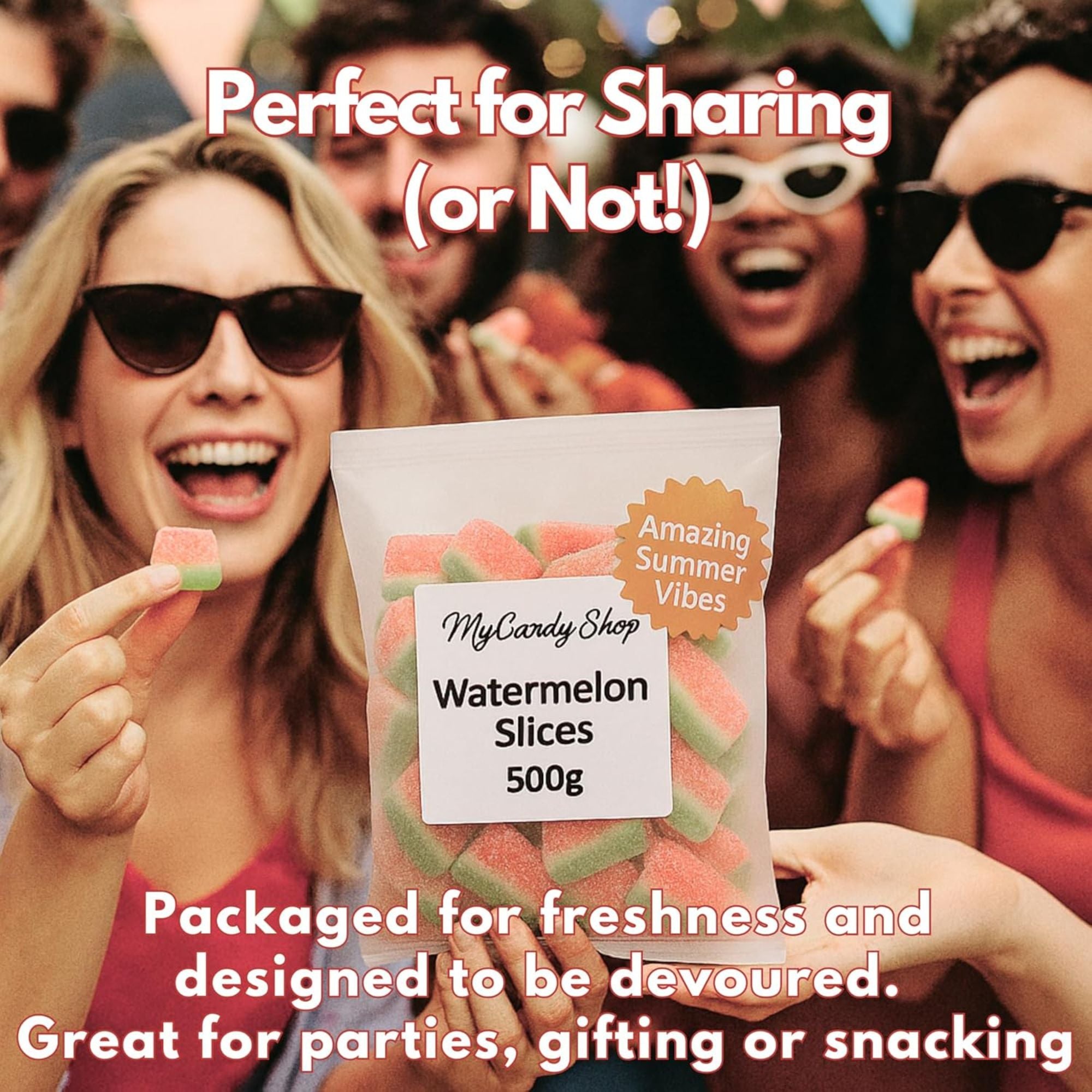Fizzy Watermelon Slices – 500g Bag of Sour Fruit Jelly Sweets