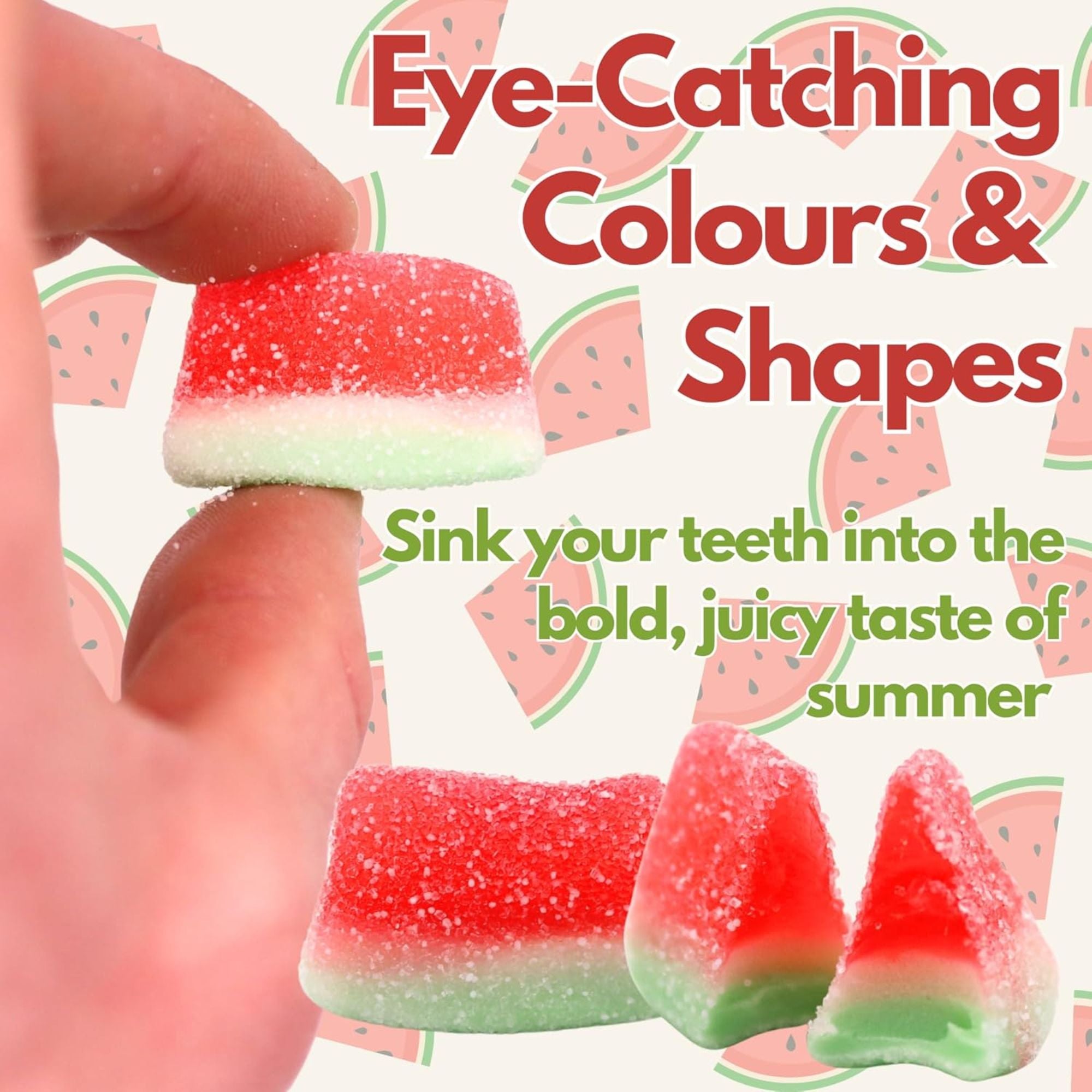 Fizzy Watermelon Slices – 500g Bag of Sour Fruit Jelly Sweets