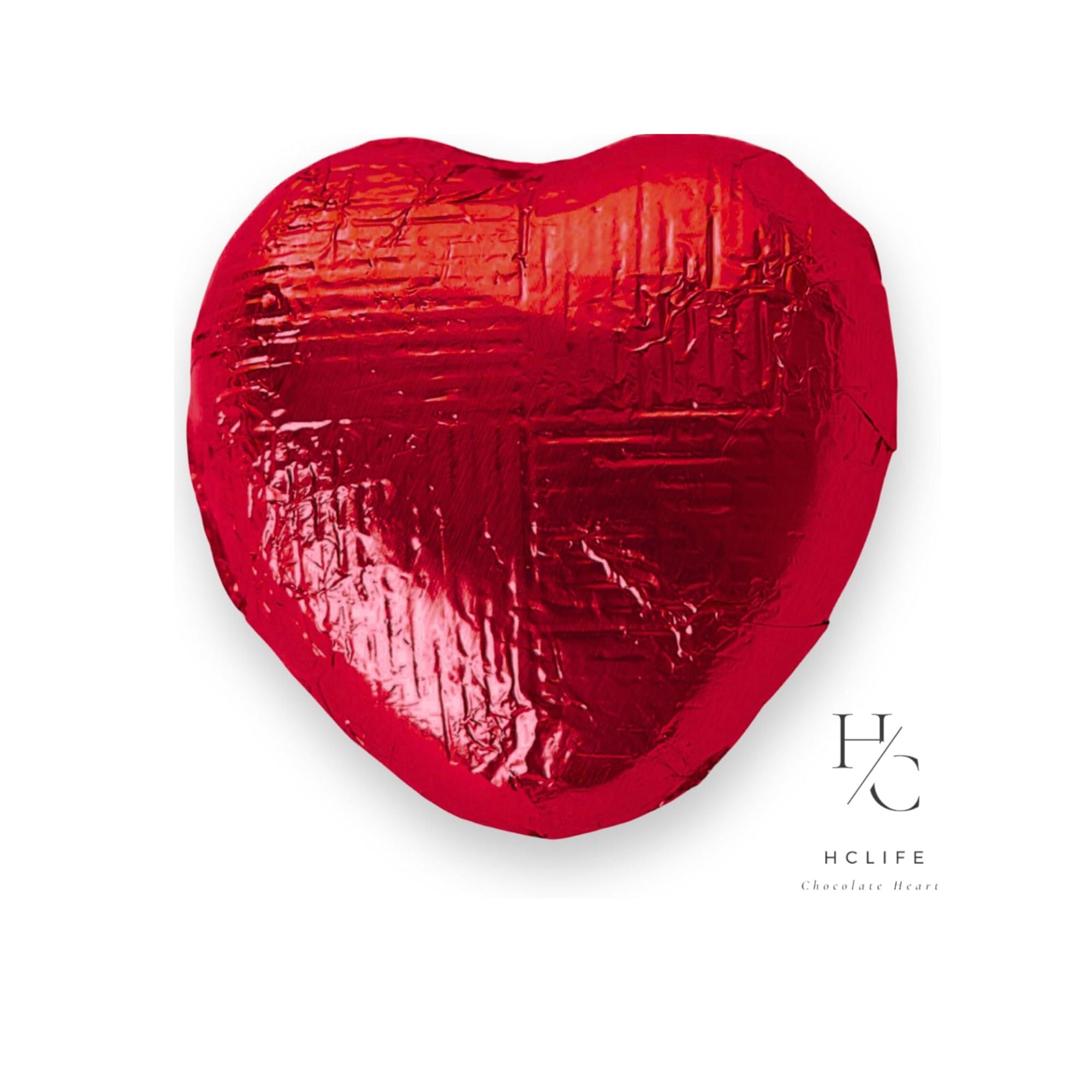 Red Foil Milk Chocolate Hearts – 100 Pieces (635g Bag)