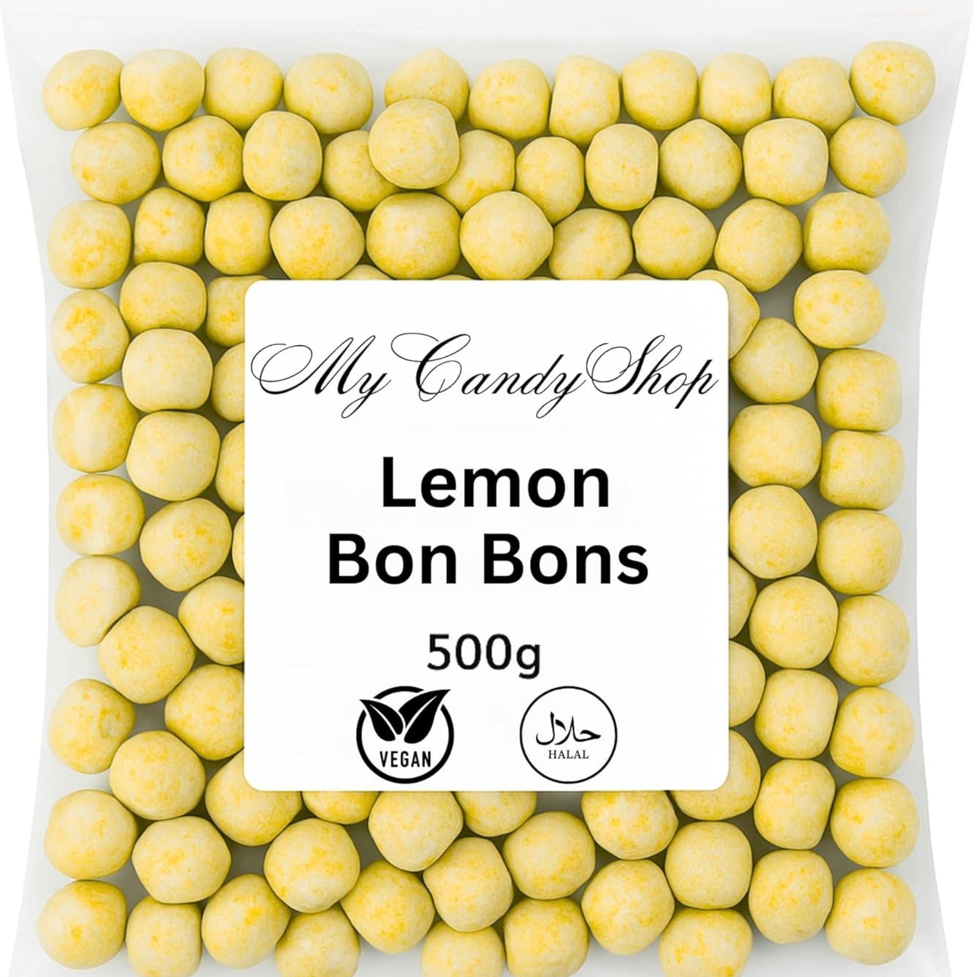 Lemon Bon Bons – 500g Soft Chewy Sweets Bag