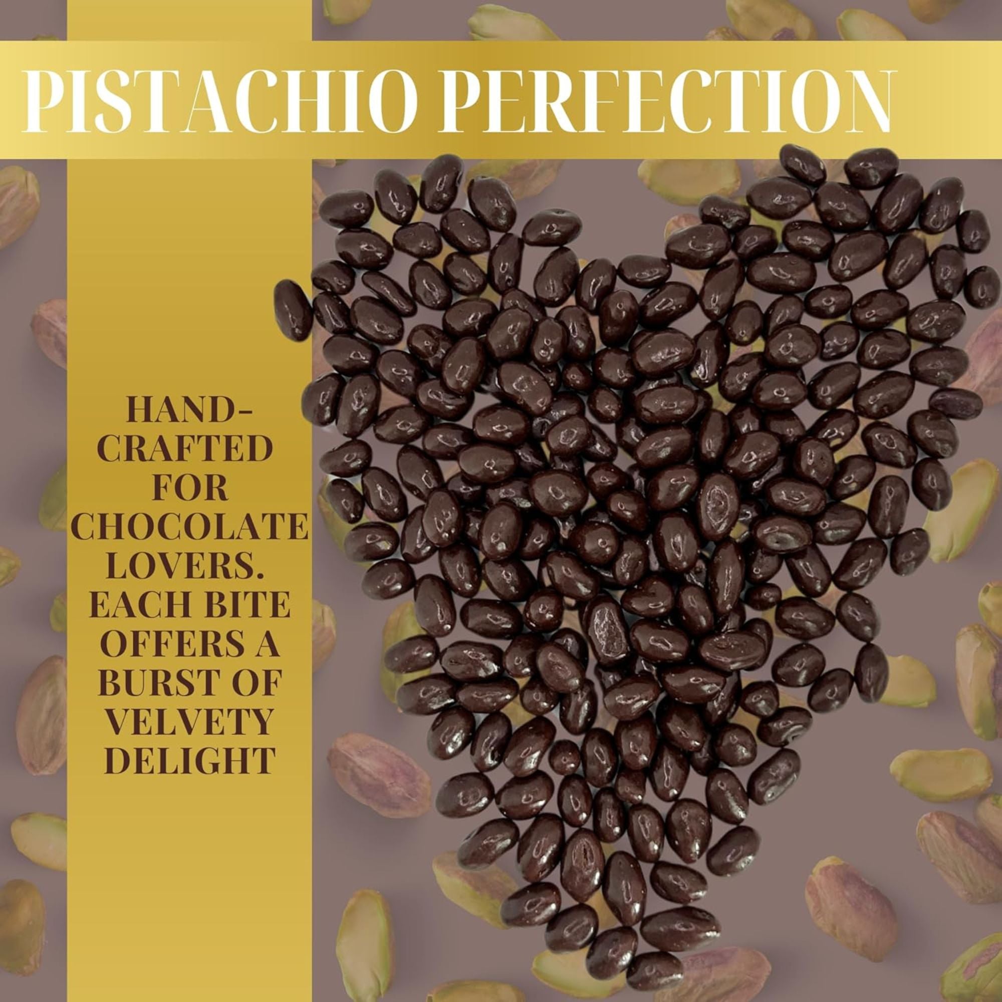 Dark Chocolate Pistachios – 250g Bag