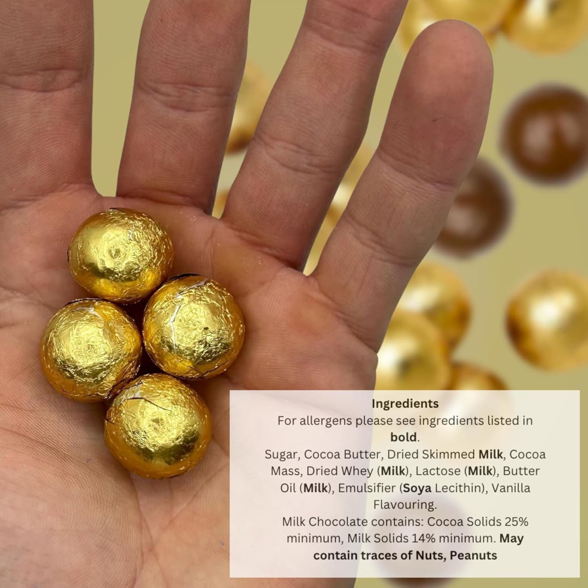Milk Gold Chocolate Balls – 250g Bag