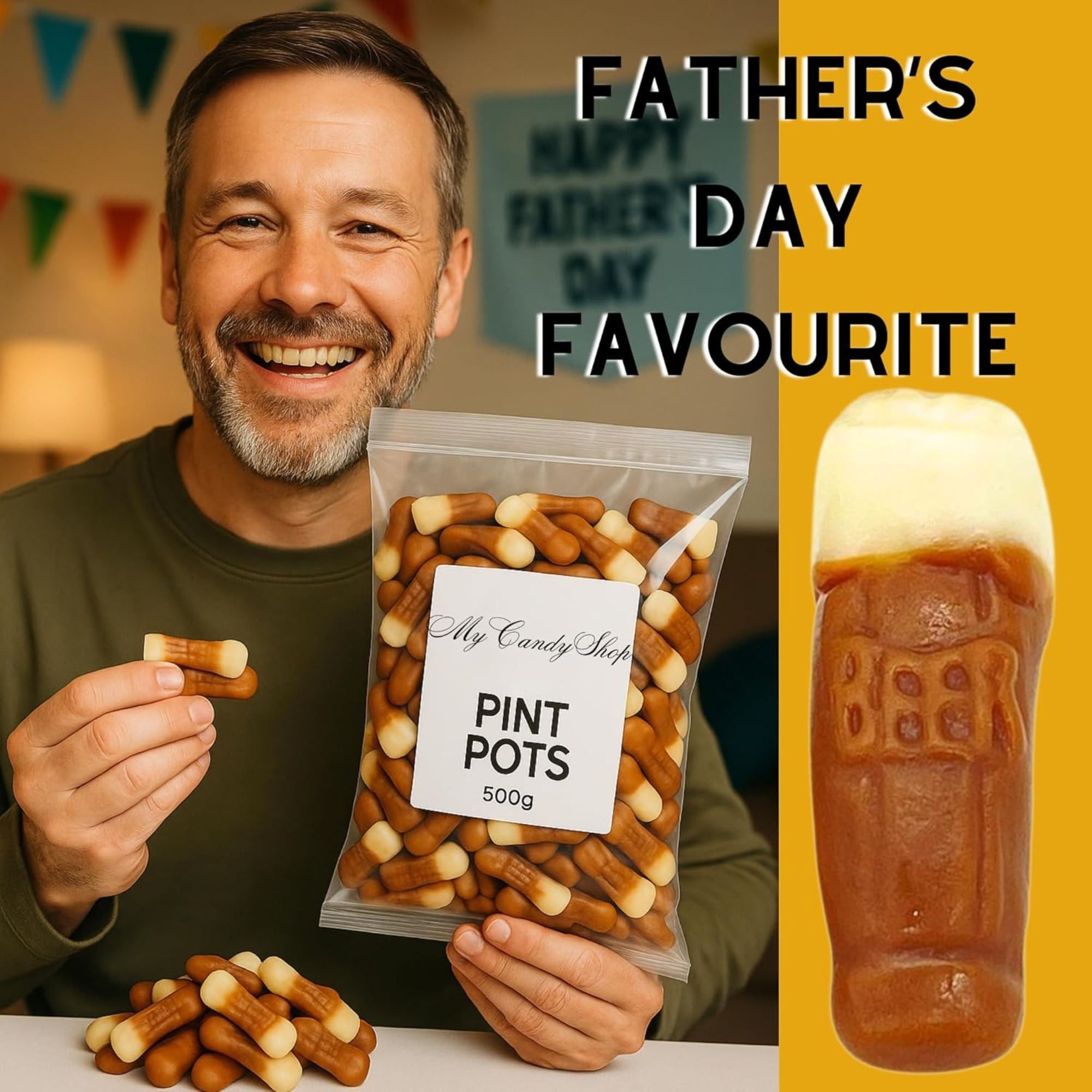 Pint Pot Sweets – 500g Bag of Beer Bottle Gummies