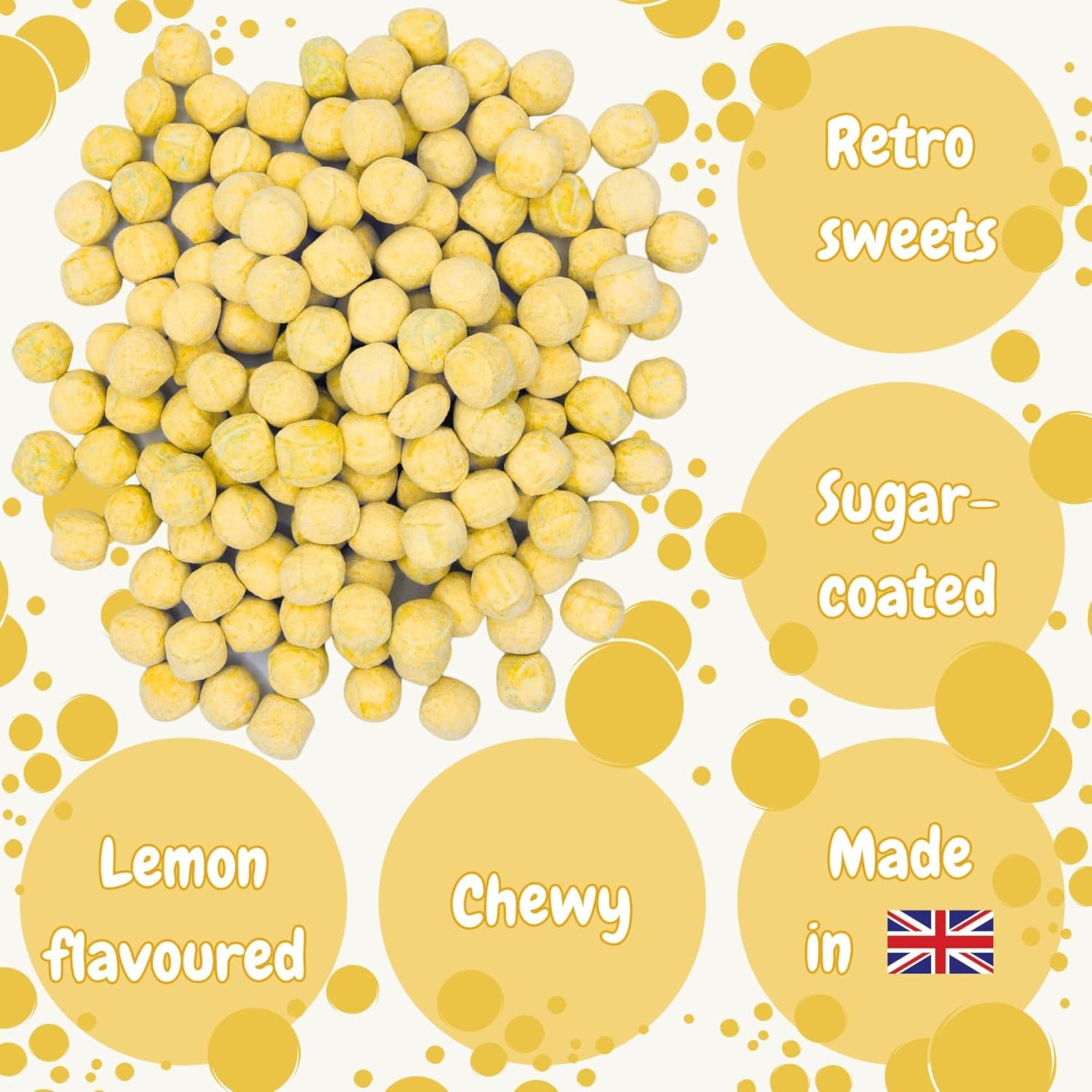Lemon Bon Bons – 500g Soft Chewy Sweets Bag