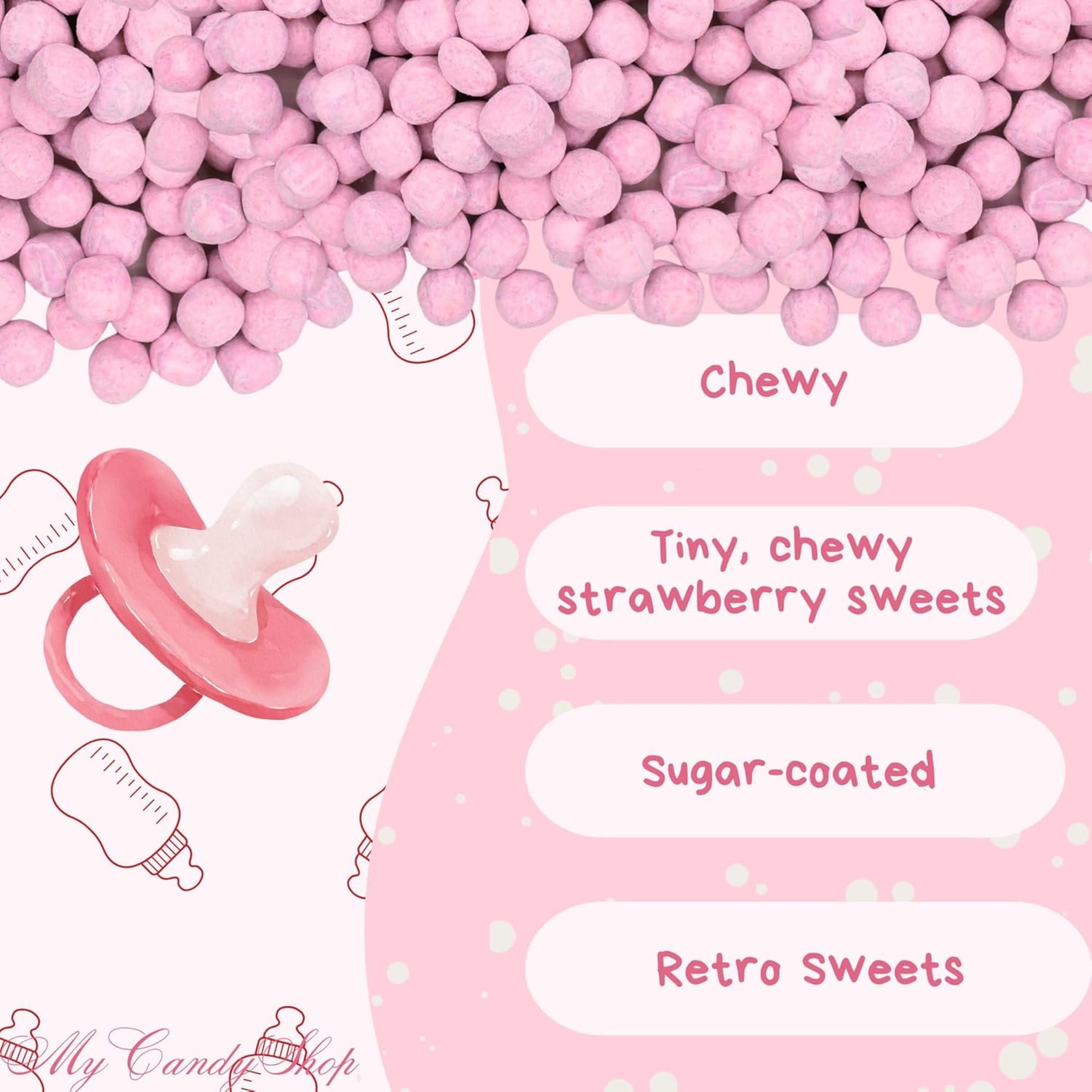 Pink Sweets Bundle – 1.5kg Gift Box (Millions, Bon Bons & Mice)