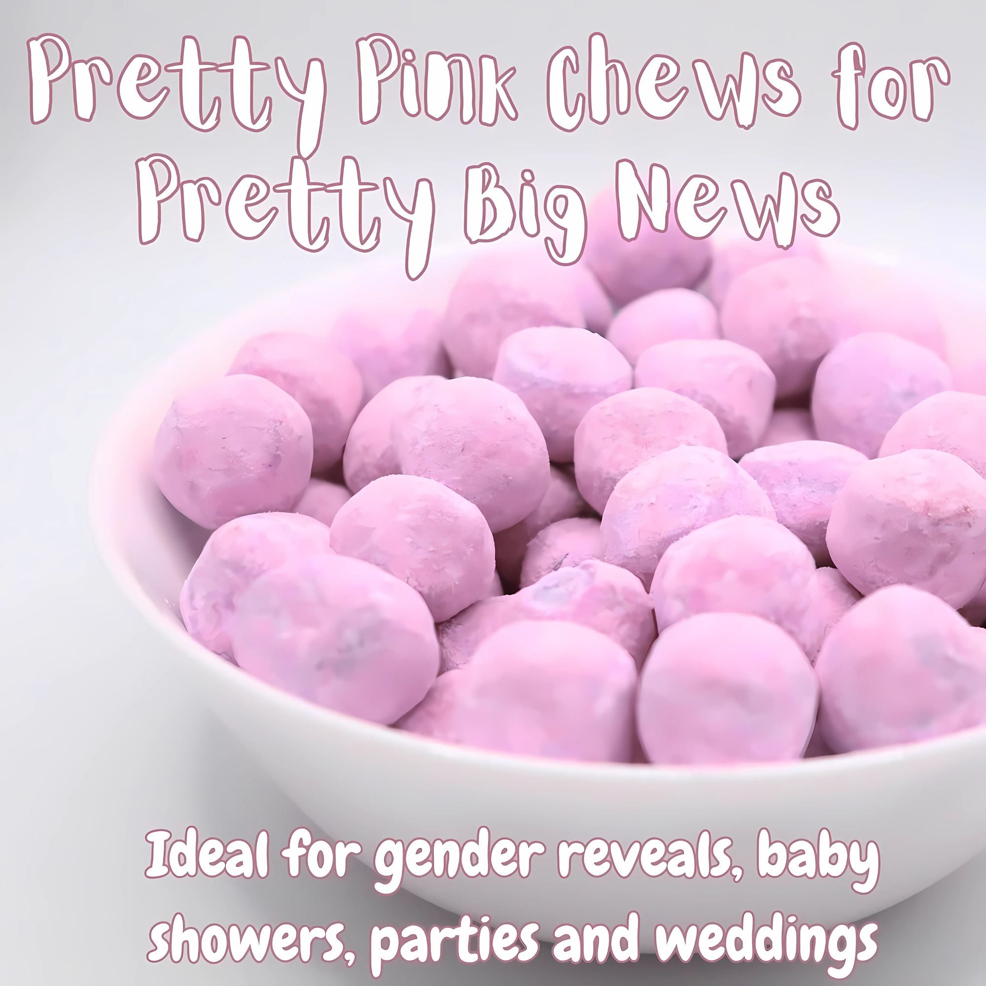 Strawberry Bon Bons – 500g Bag of Pink Chewy Retro Sweets