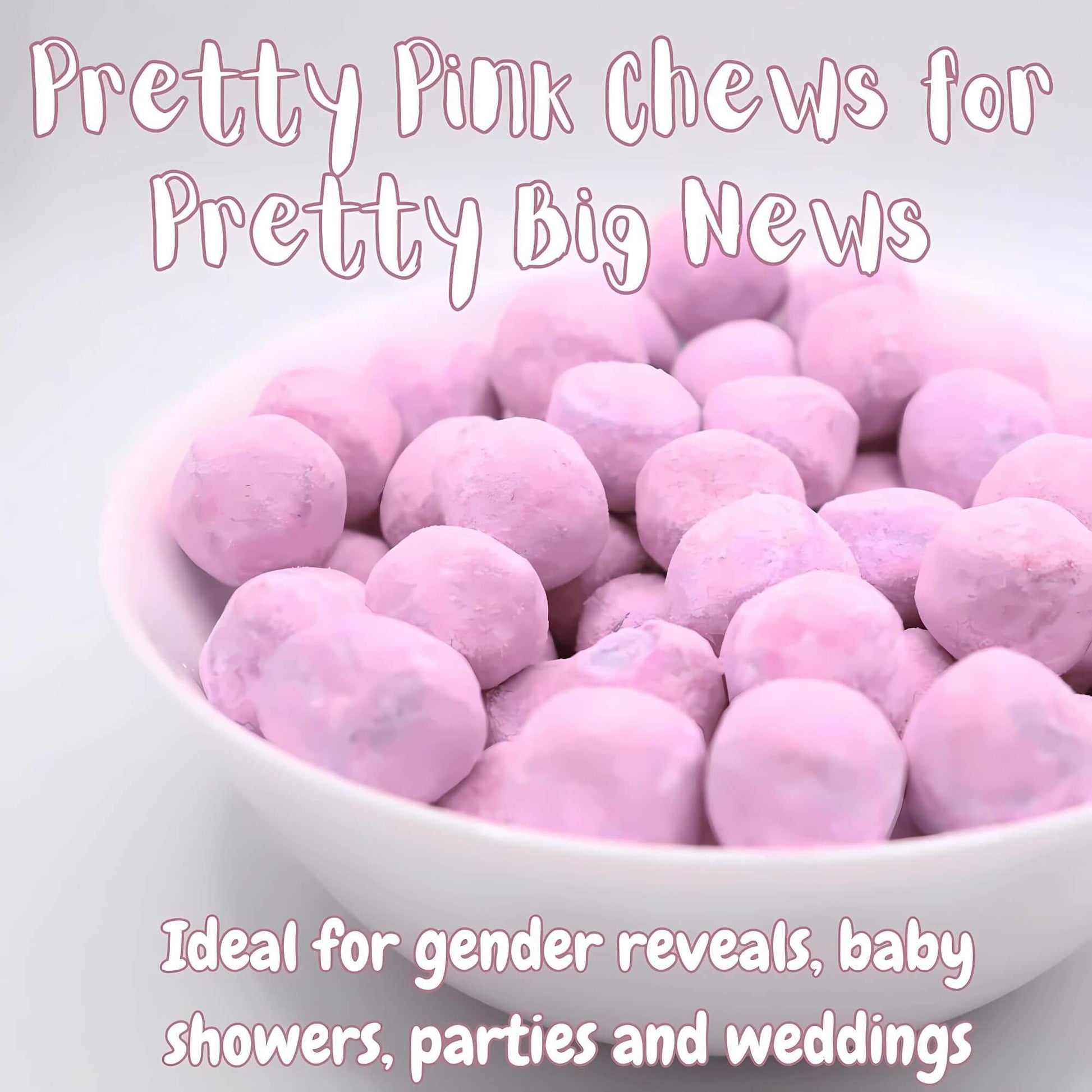 Pink chewy sweets baby shower