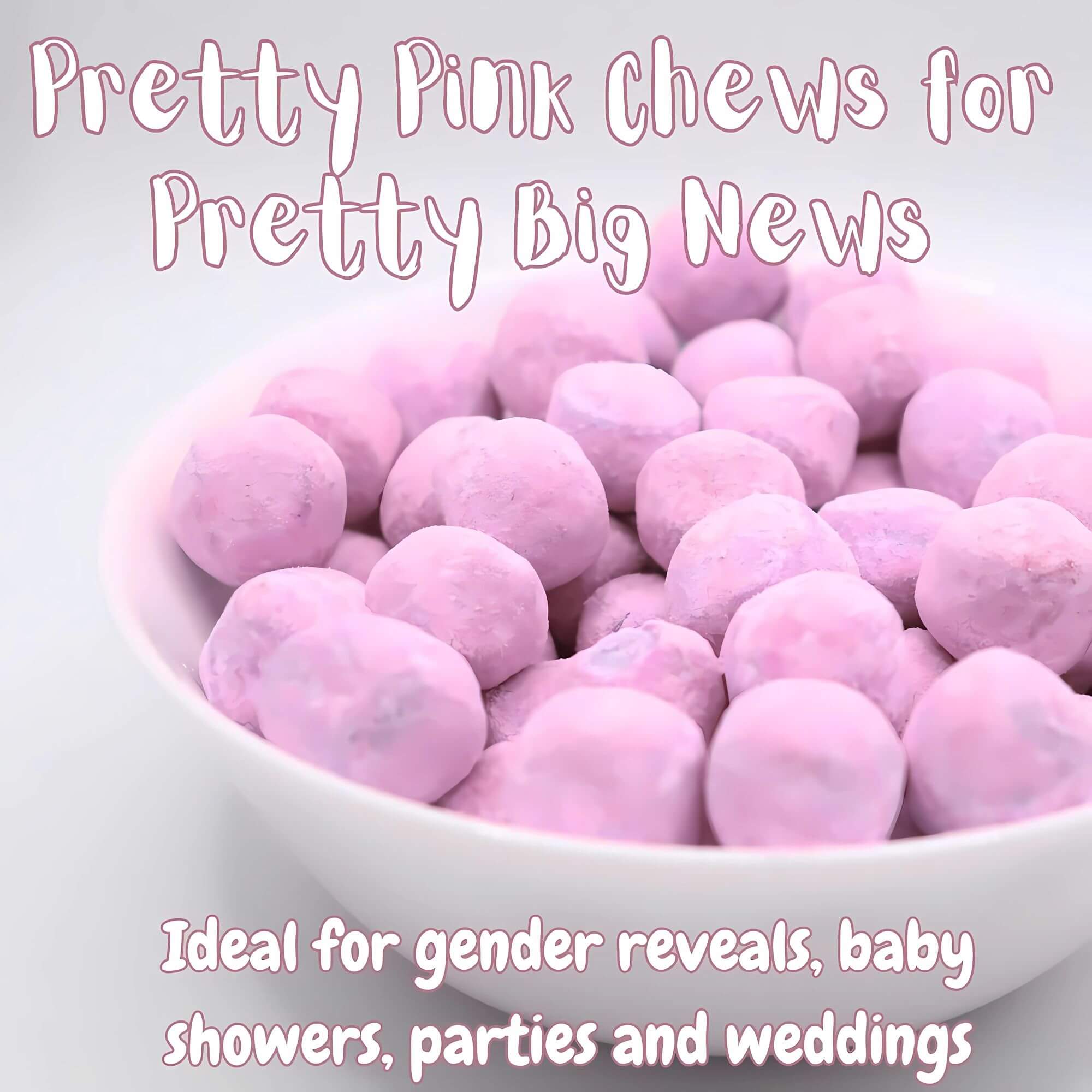 Pink chewy sweets baby shower