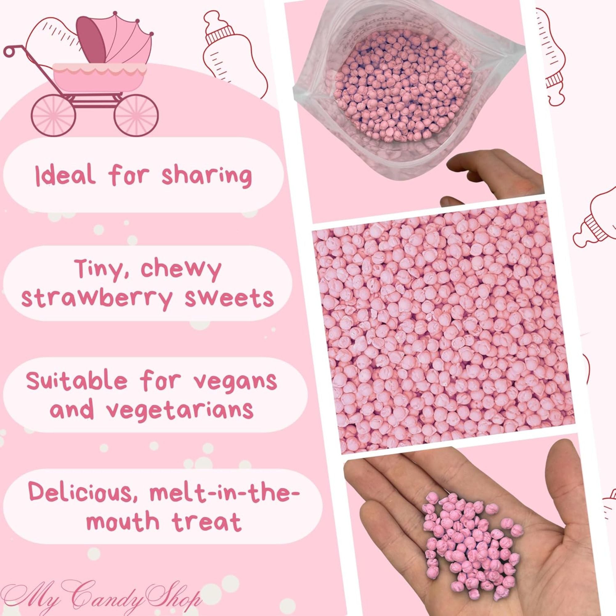 Pink Sweets Bundle – 1.5kg Gift Box (Millions, Bon Bons & Mice)