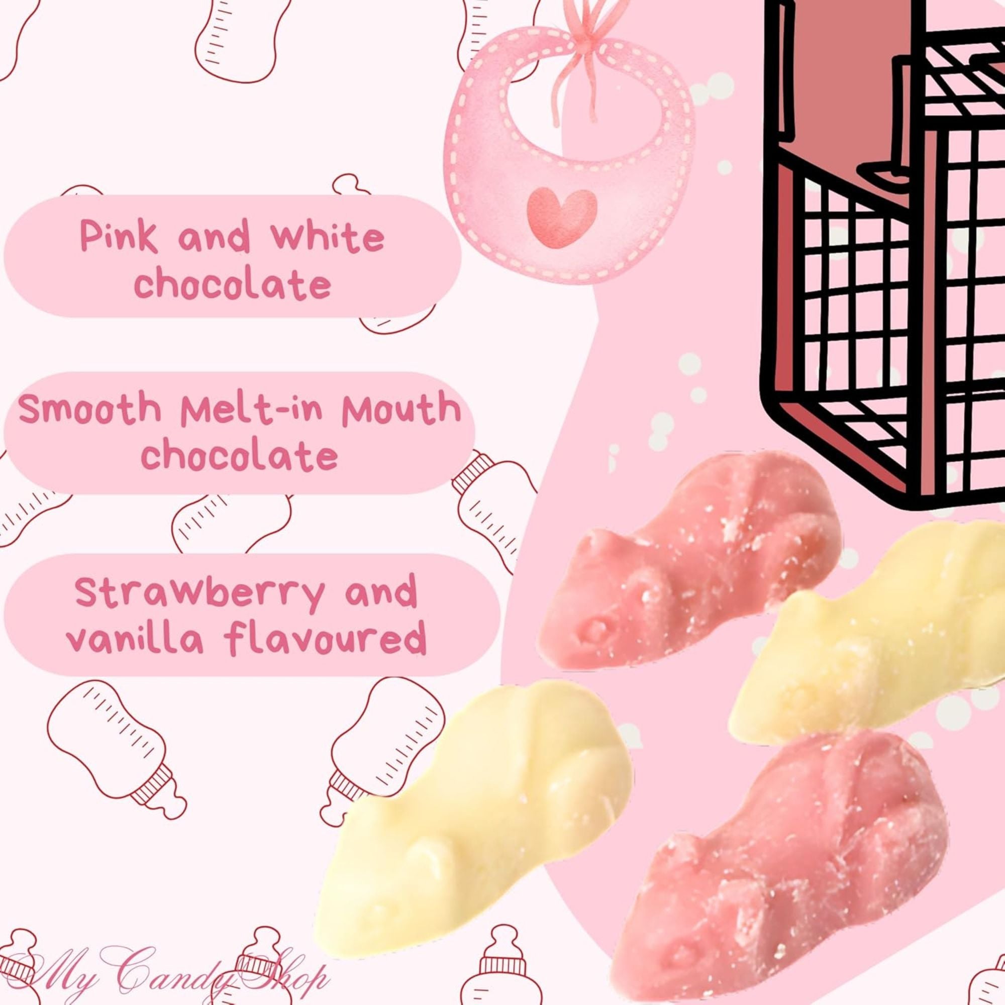 Pink Sweets Bundle – 1.5kg Gift Box (Millions, Bon Bons & Mice)
