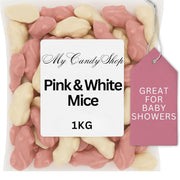 Pink & White Chocolate Mice – 1kg Bag
