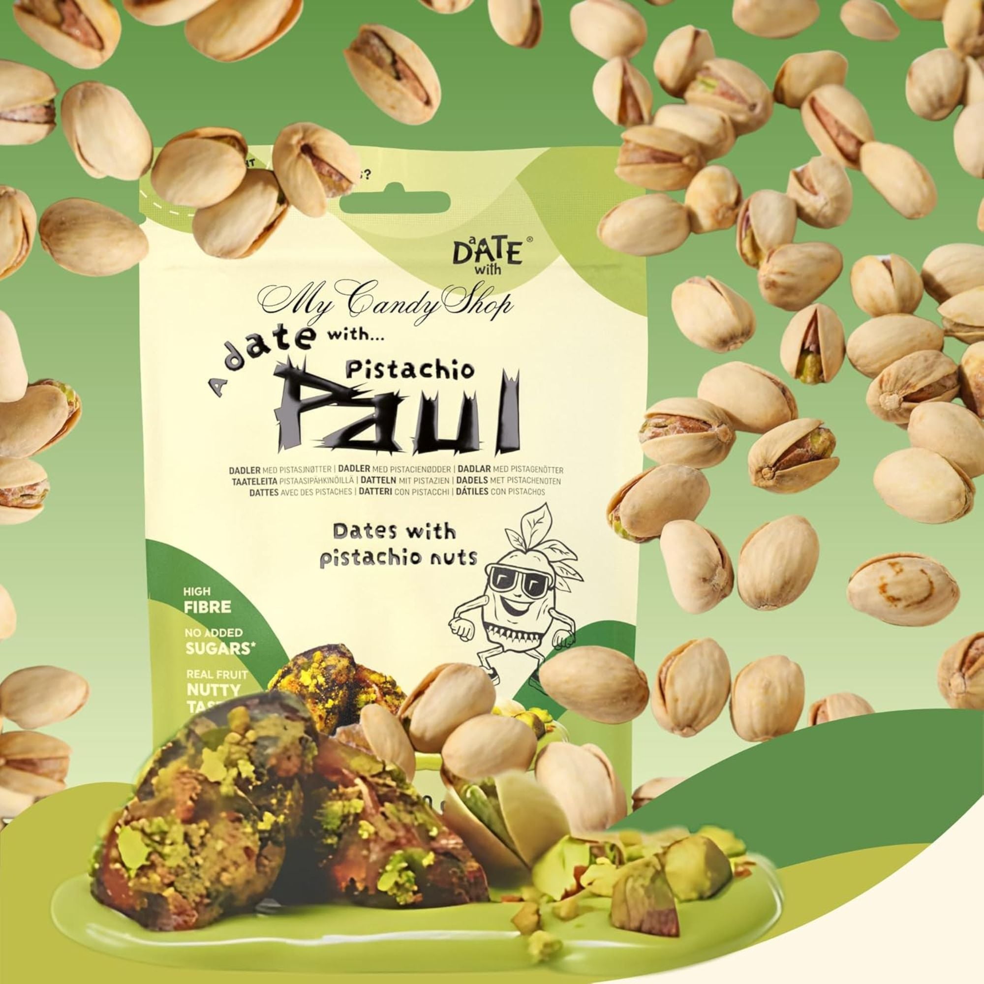 Flavoured Pitted Dates – 4 x 100g Bundle (Strawberry, Cola, Caramel & Pistachio)