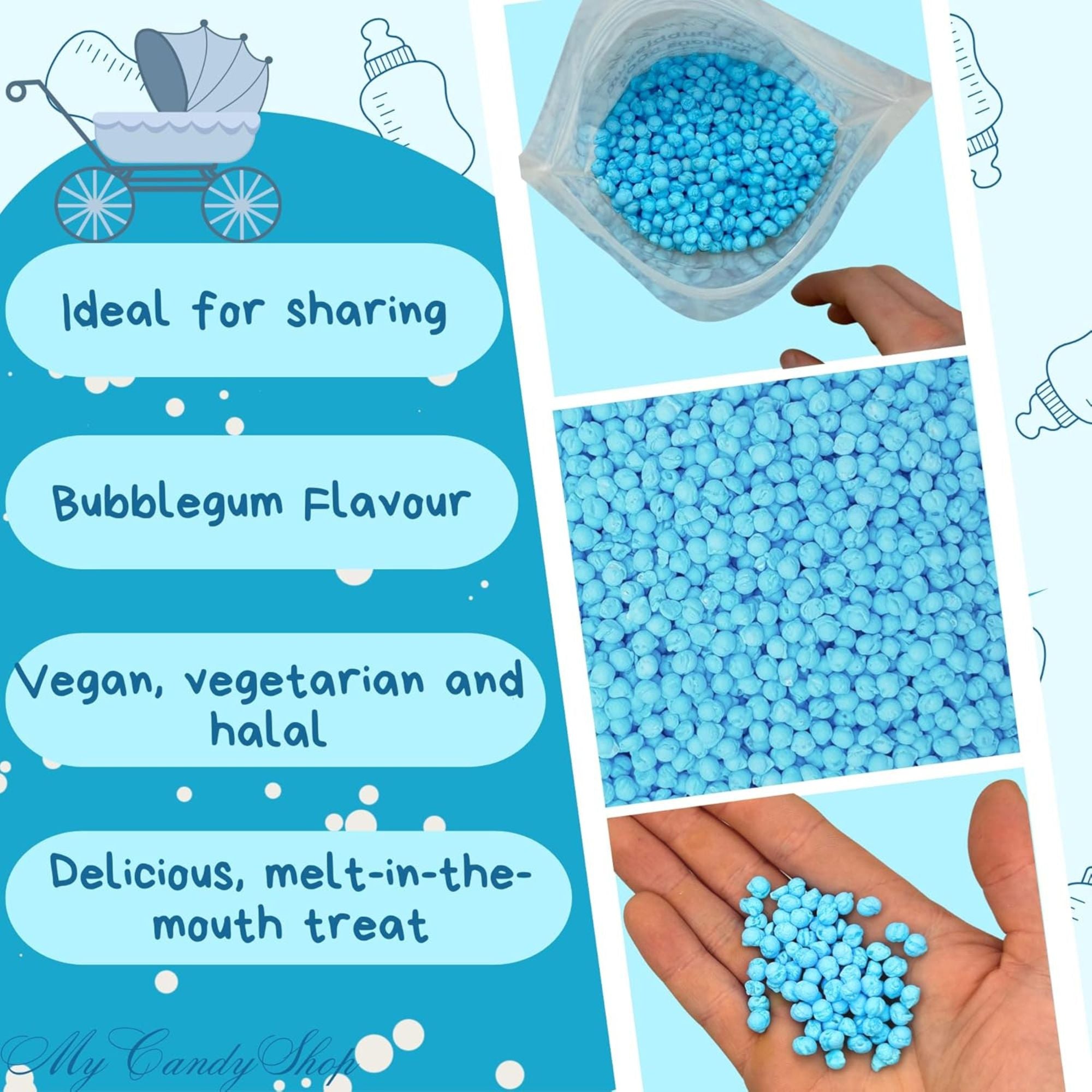 Vegan Blue Sweets Bundle – 3 x 500g Bags
