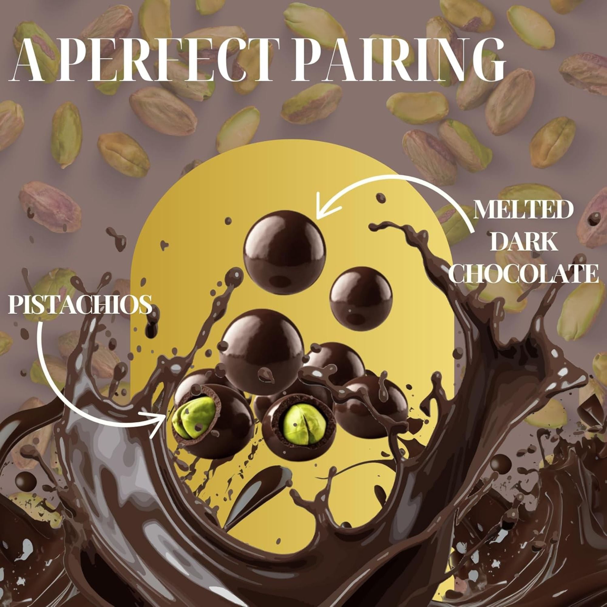 Dark Chocolate Pistachios – 250g Bag