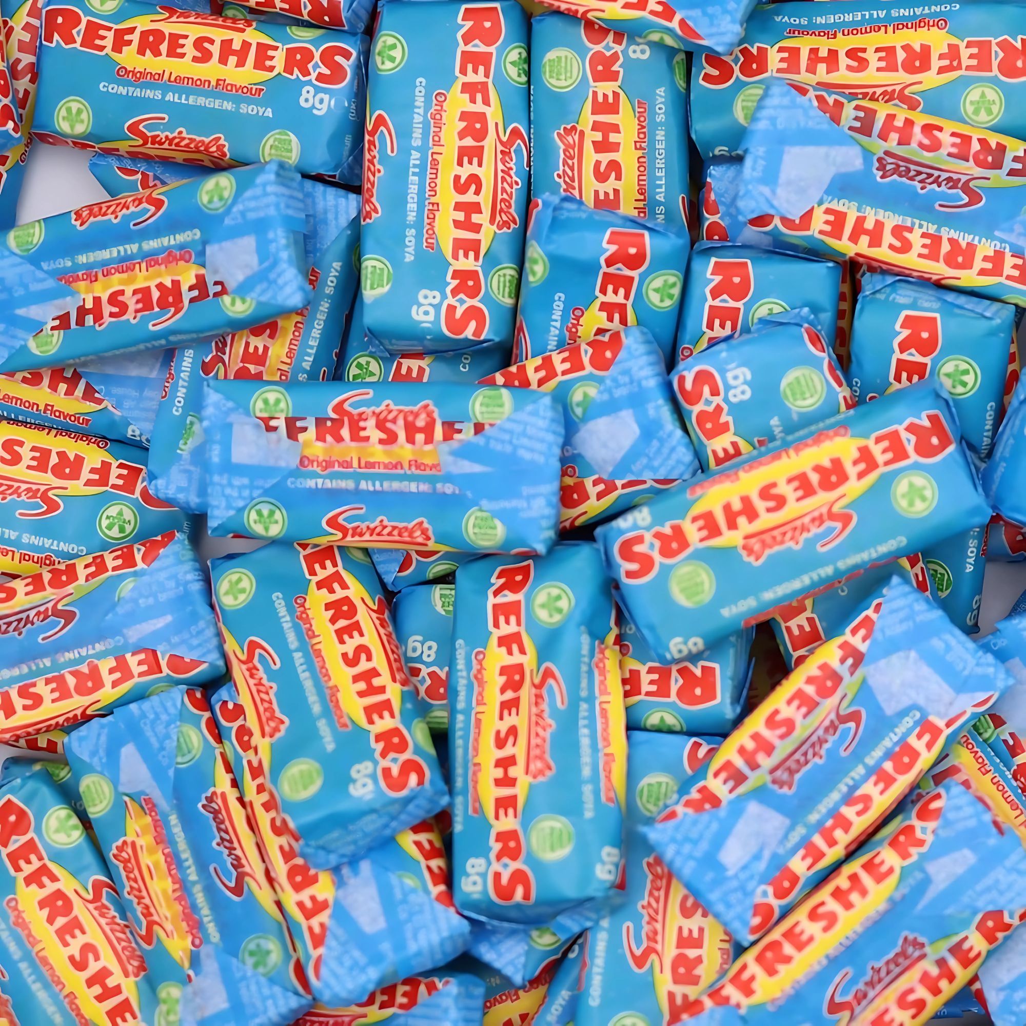 Swizzels Refreshers – 500g Bag of Lemon Fizzy Chew Bars