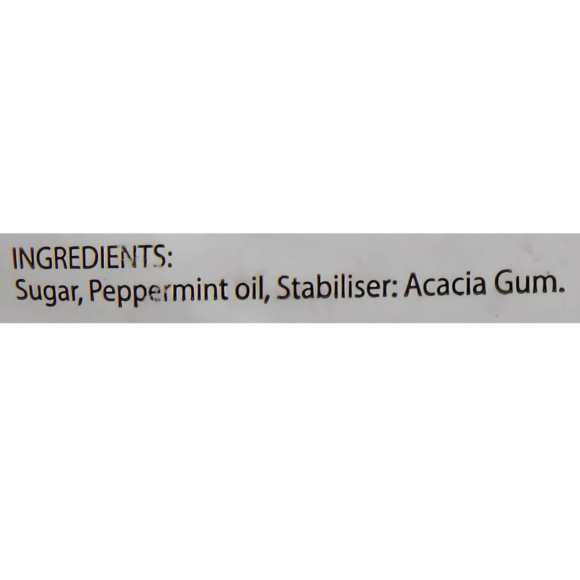 List of ingredients on a white background