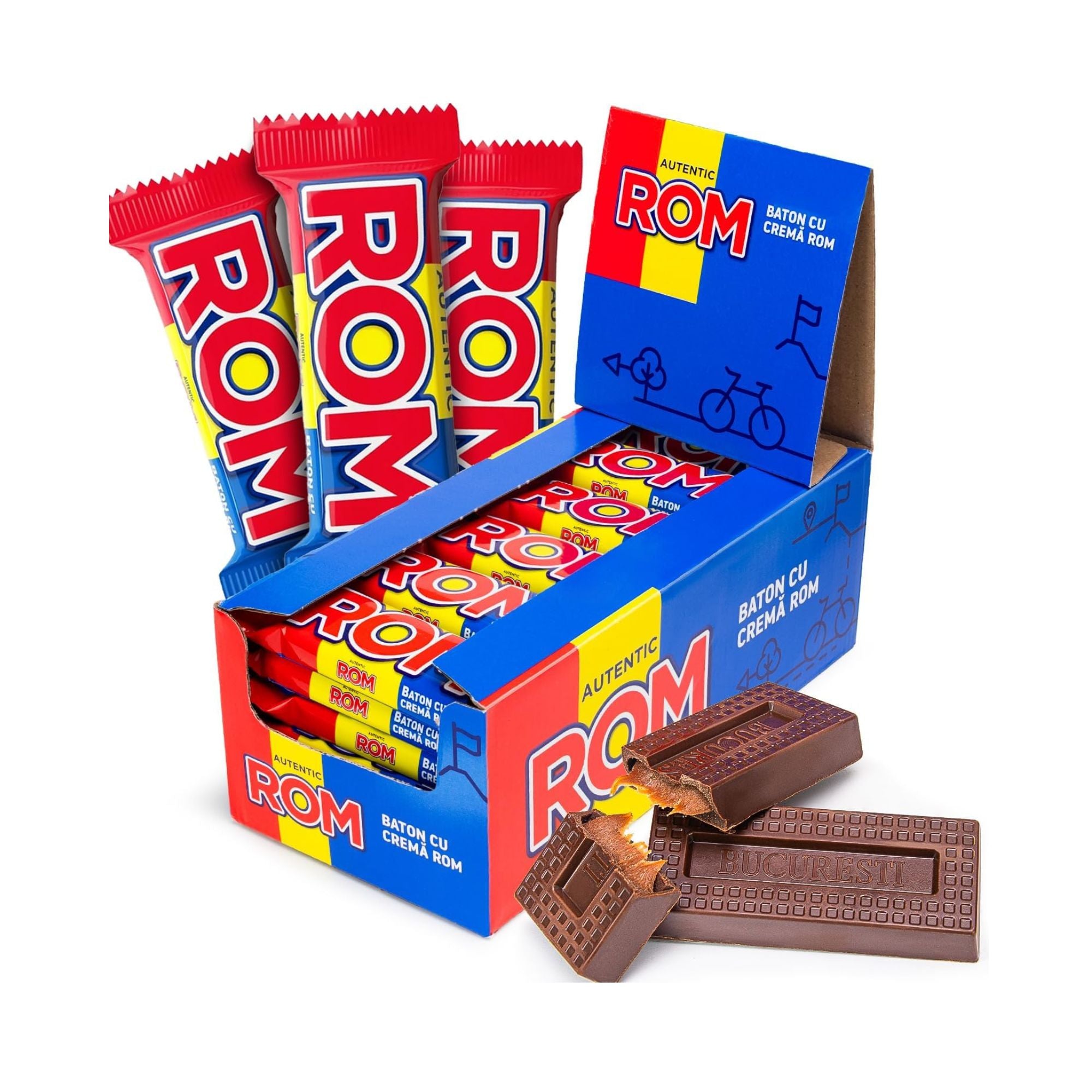 ROM Authentic Romanian Chocolate Bars – Rum Flavour – 20 x 30g