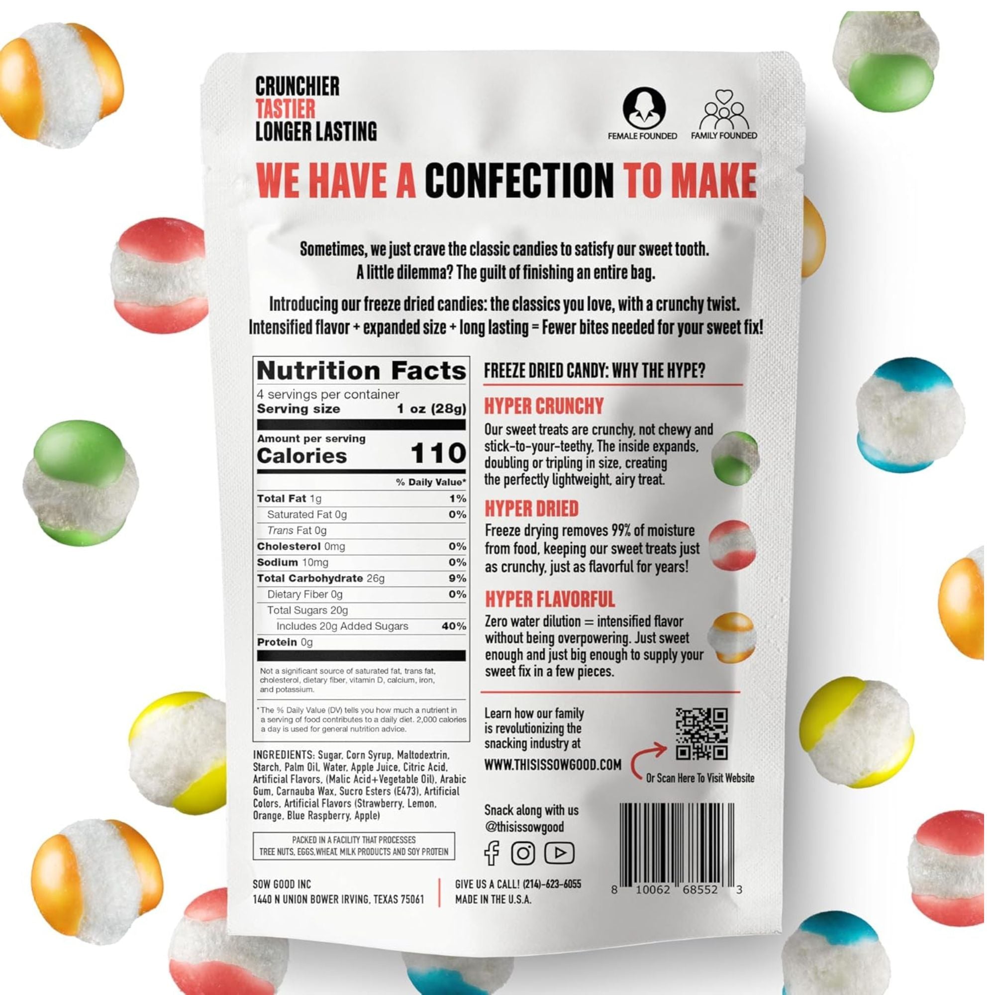 Freeze Dried Sweet Spheres – 113g Bag
