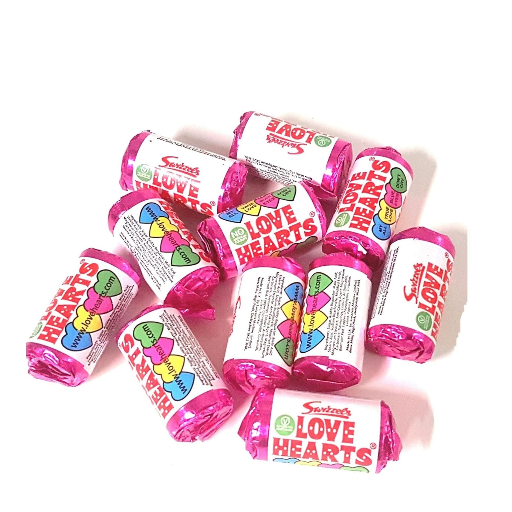 Swizzels Love Hearts Mini Roll Sweets – 100g Pack