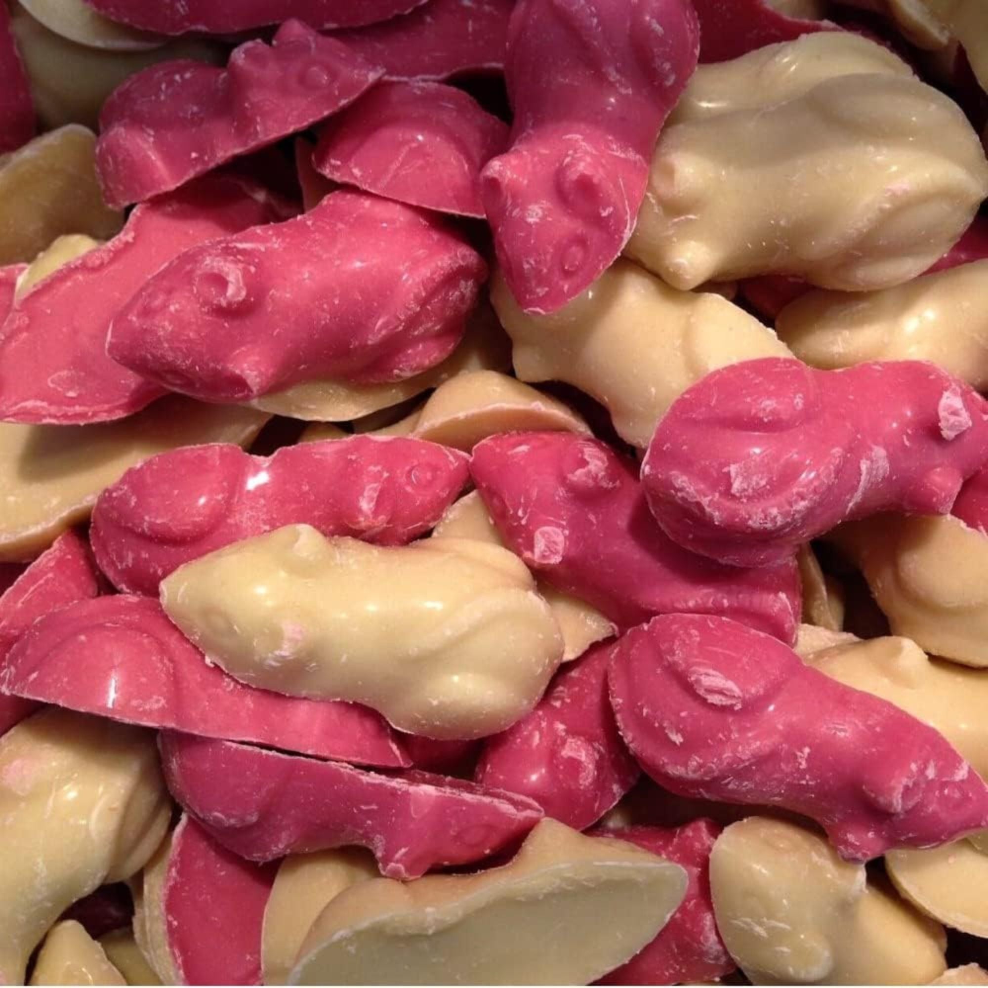 Pink & White Chocolate Mice – 500g Bag