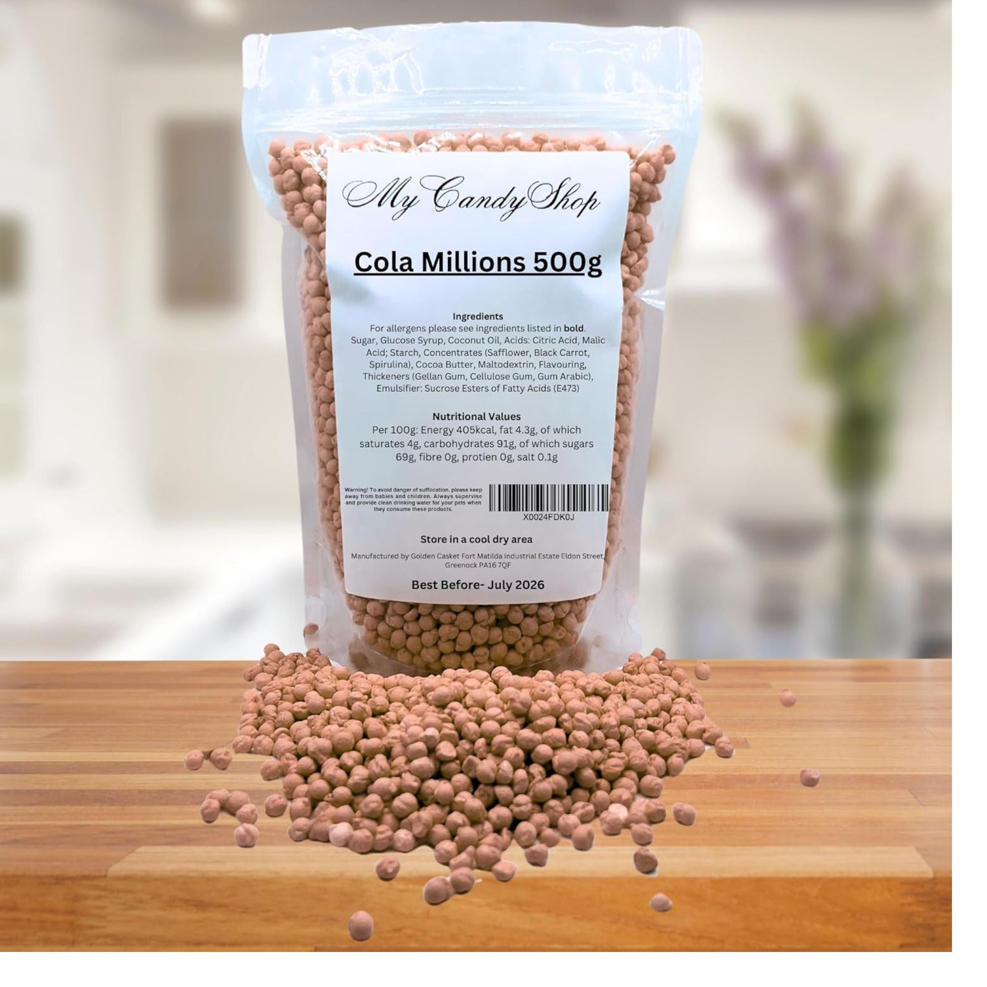 Cola Millions – 500g Bag of Tiny Chewy Vegan Sweets
