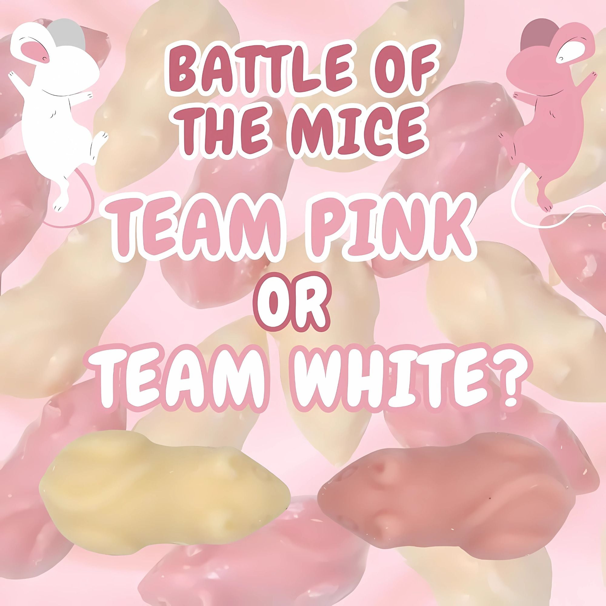 Pink & White Chocolate Mice – 1kg Bag