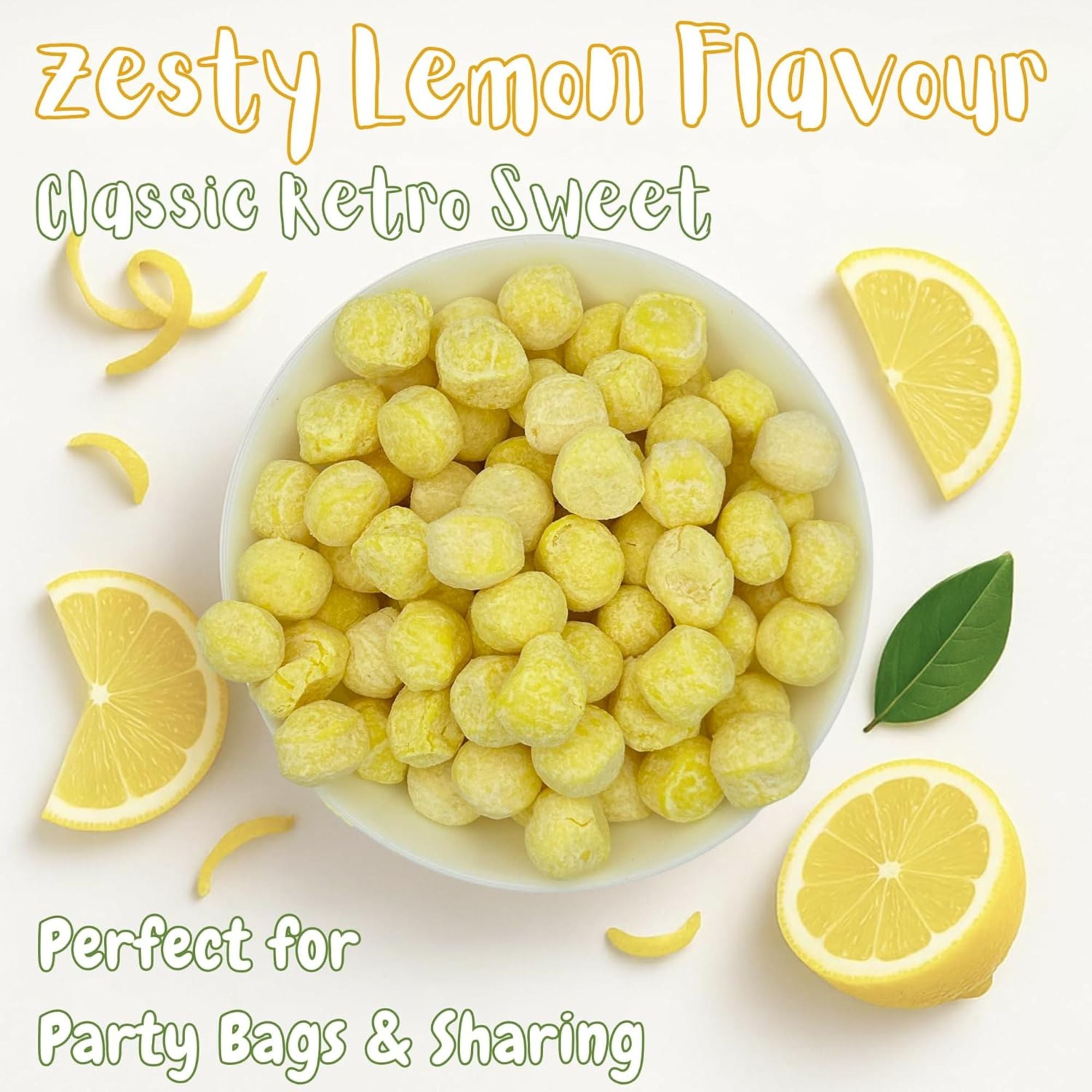 Lemon Bon Bons – 500g Soft Chewy Sweets Bag