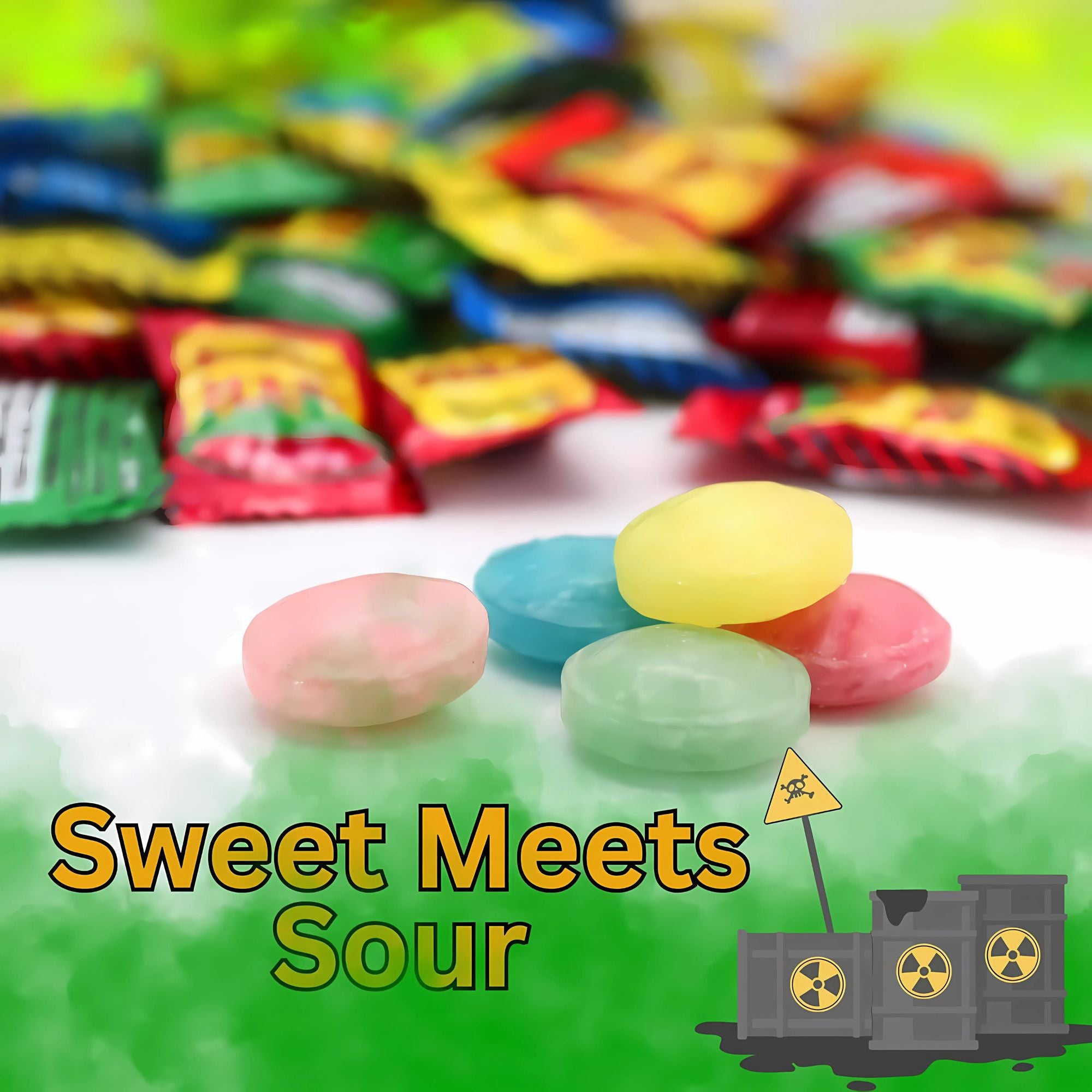 Zella Toxic Waste Sour Sweets – 500g Bulk Bag