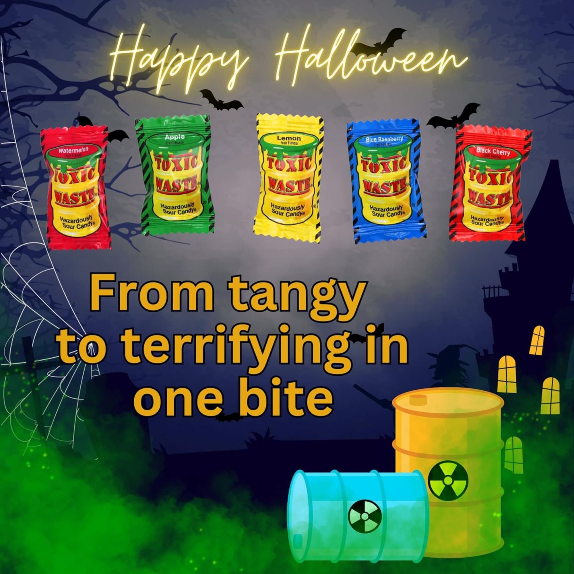 Zella Toxic Waste Sour Sweets – 500g Bulk Bag
